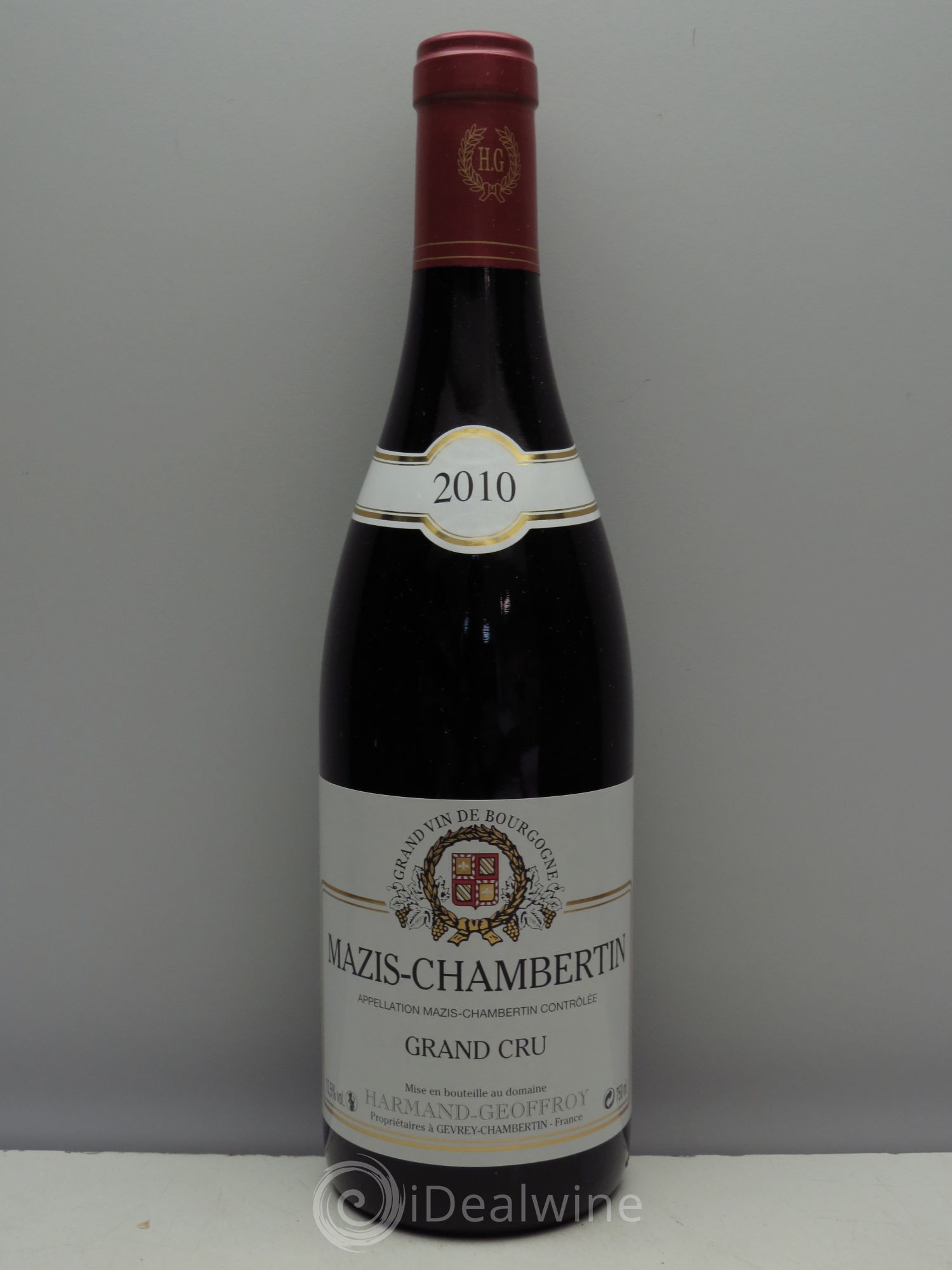 Mazis-Chambertin Grand Cru Domaine Harmand Geoffroy 2010 - Lot de 1 bouteille - 0
