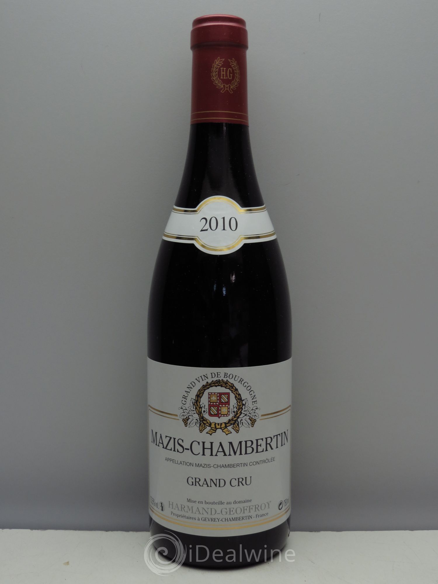 Mazis-Chambertin Grand Cru Domaine Harmand Geoffroy 2010 - Lot de 1 bouteille - 0