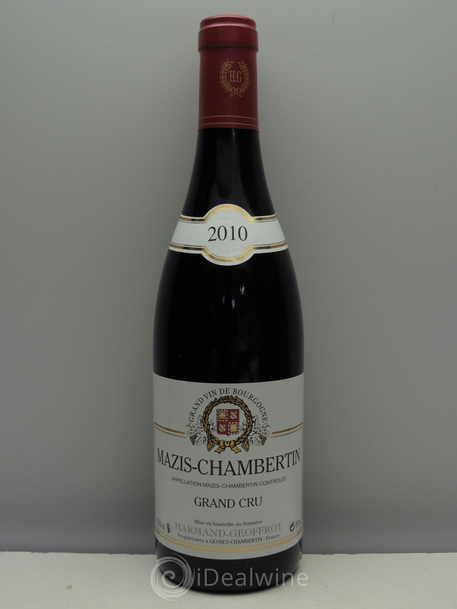 Mazis-Chambertin Grand Cru Domaine Harmand Geoffroy 2010 - Lot de 1 bouteille - 0