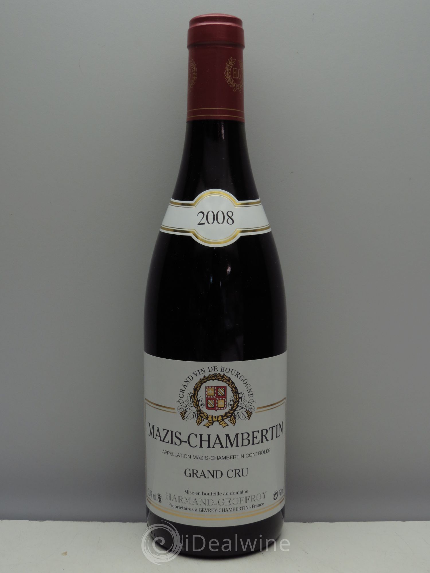 Mazis-Chambertin Grand Cru Domaine Harmand Geoffroy 2008 - Lot de 1 bouteille - 0