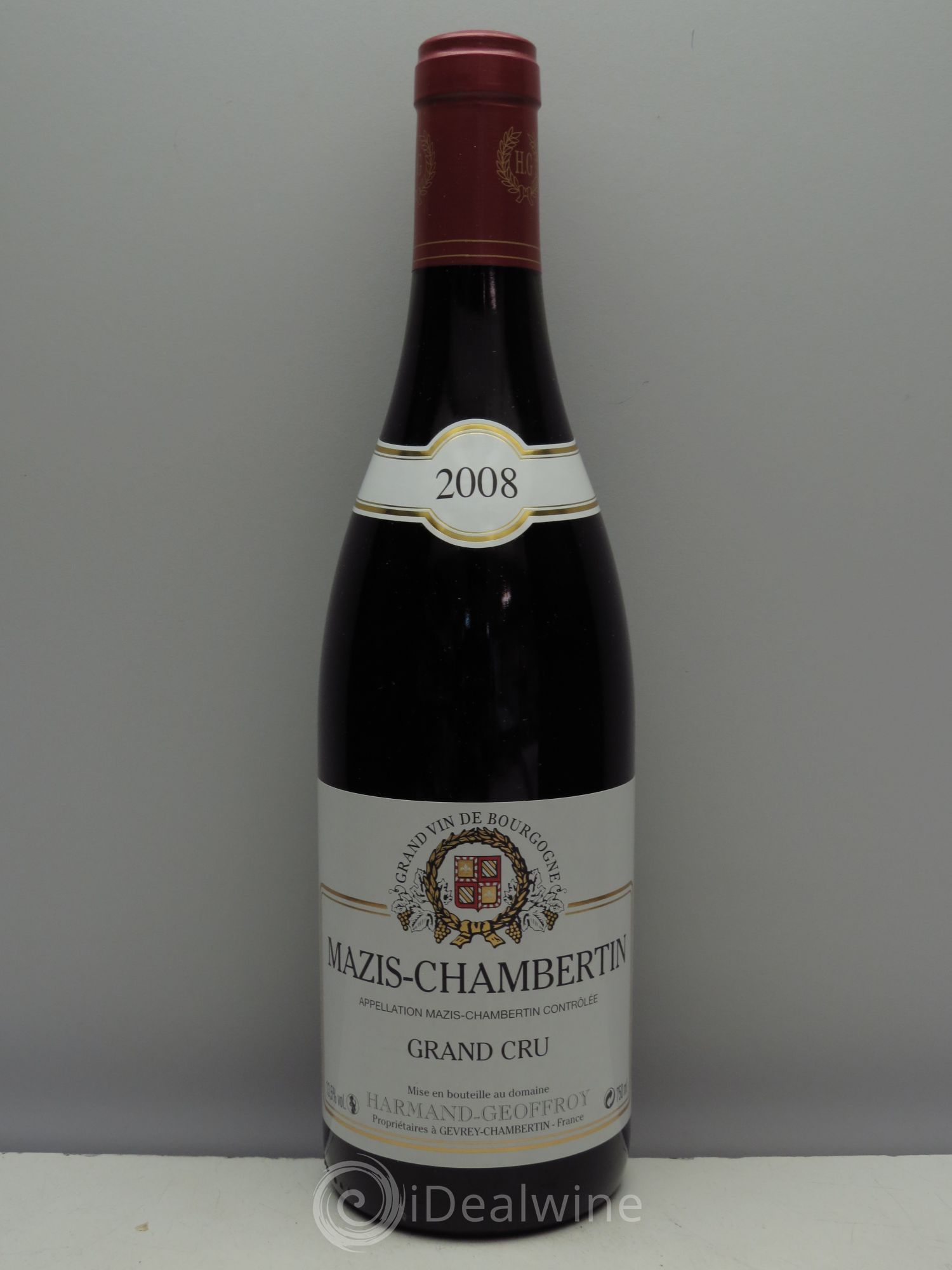 Mazis-Chambertin Grand Cru Domaine Harmand Geoffroy 2008 - Lot de 1 bouteille - 0