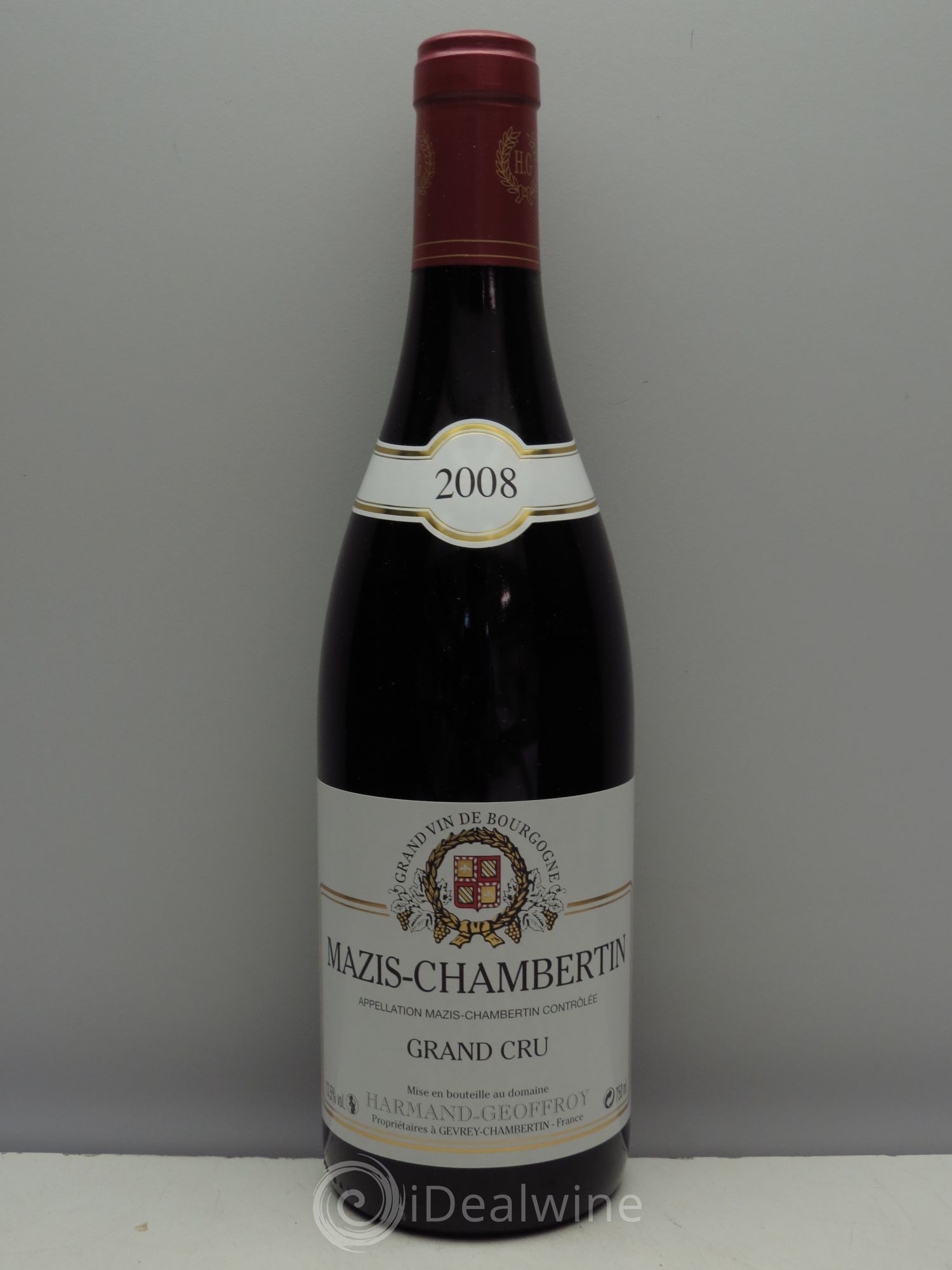 Mazis-Chambertin Grand Cru Domaine Harmand Geoffroy 2008 - Lot de 1 bouteille - 0