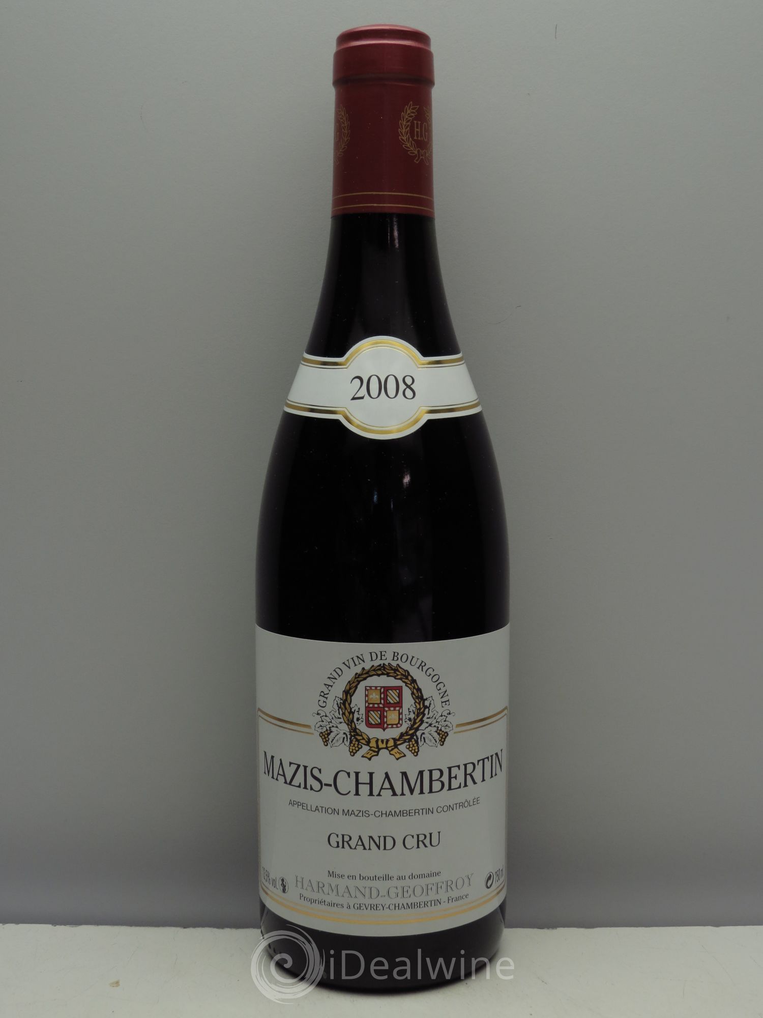 Mazis-Chambertin Grand Cru Domaine Harmand Geoffroy 2008 - Lot de 1 bouteille - 0