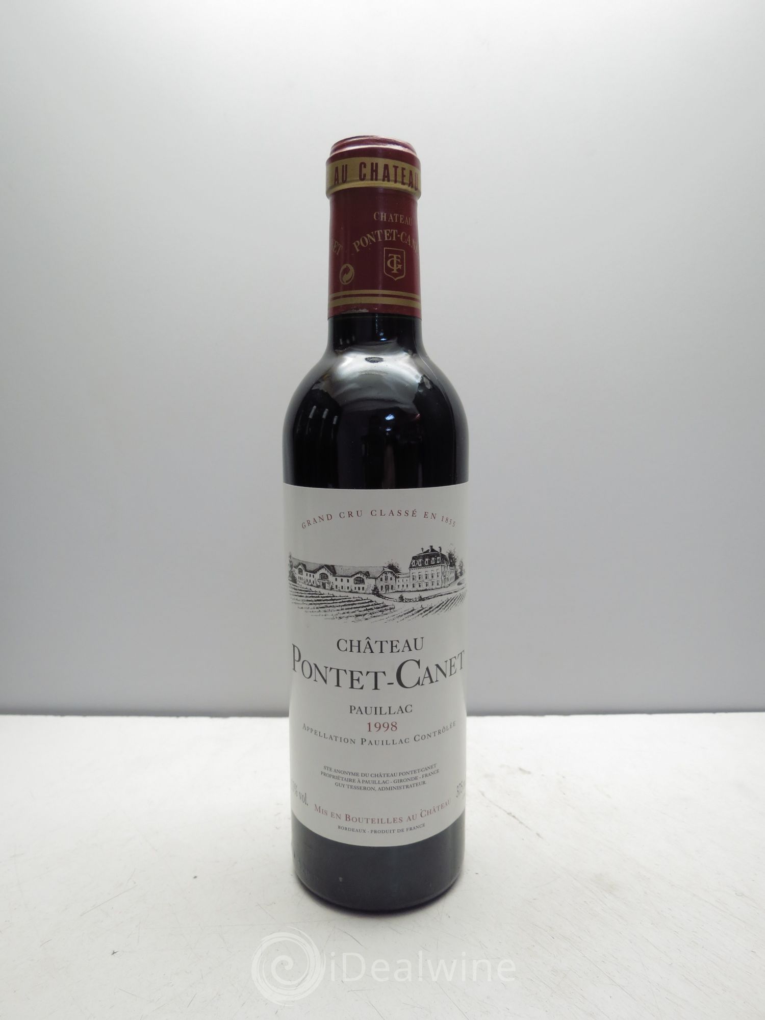 Château Pontet Canet 5ème Grand Cru Classé 1998 - Lot de 1 demi bouteille - 0
