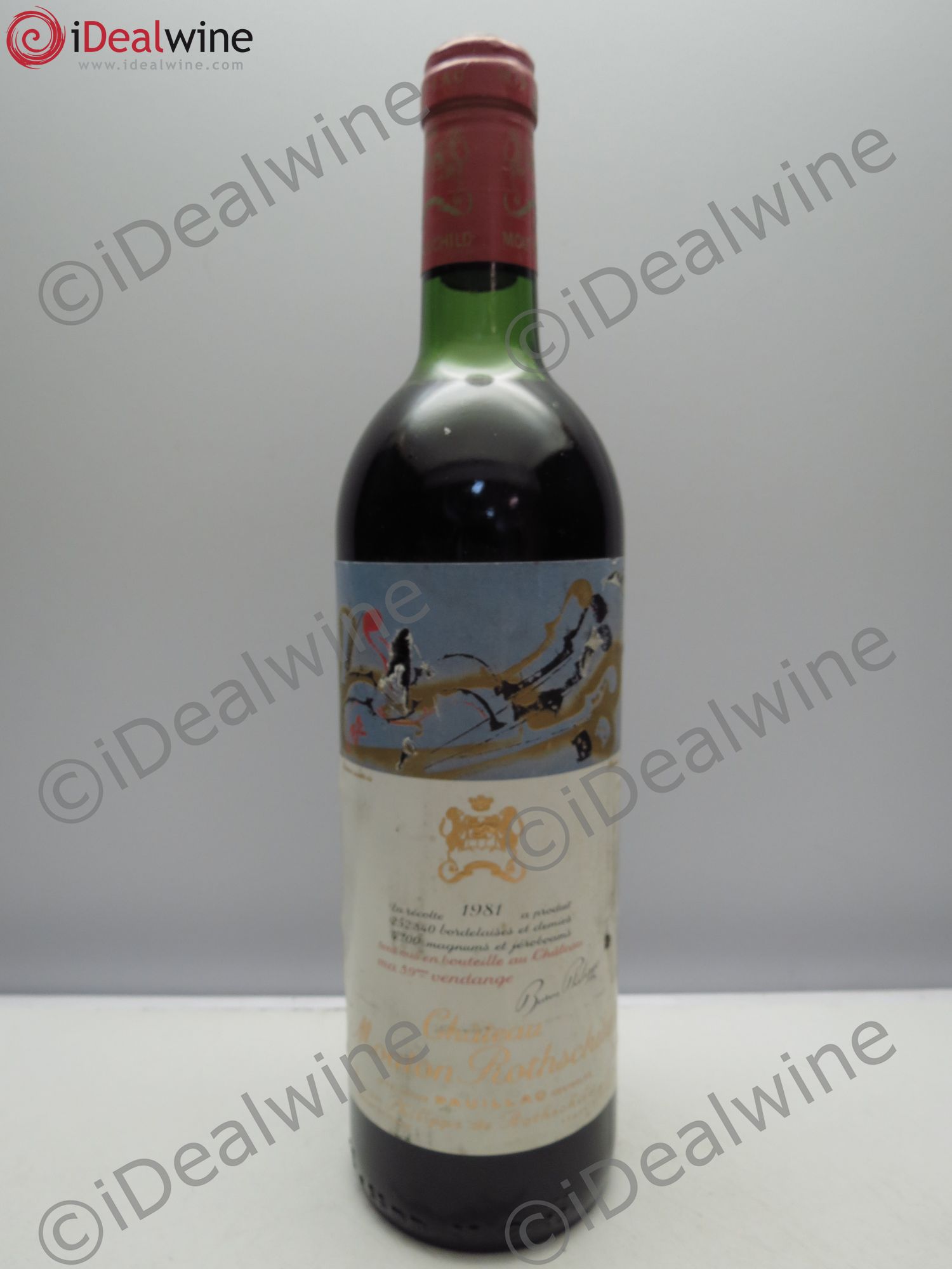 Château Mouton Rothschild 1er Grand Cru Classé 1981 - Lot de 1 bouteille - 0