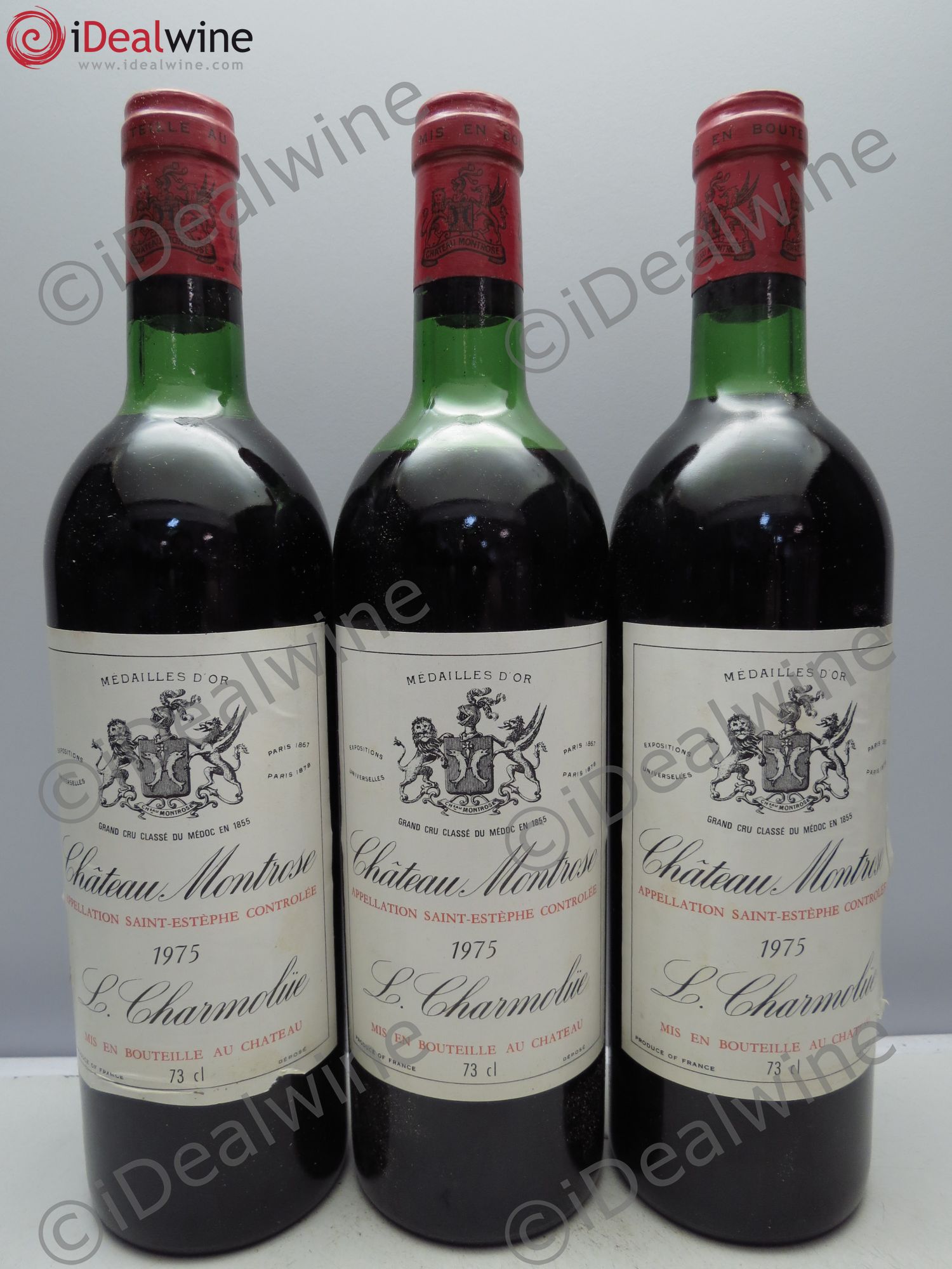 Château Montrose 2ème Grand Cru Classé 1975 - Lot de 3 bouteilles - 0