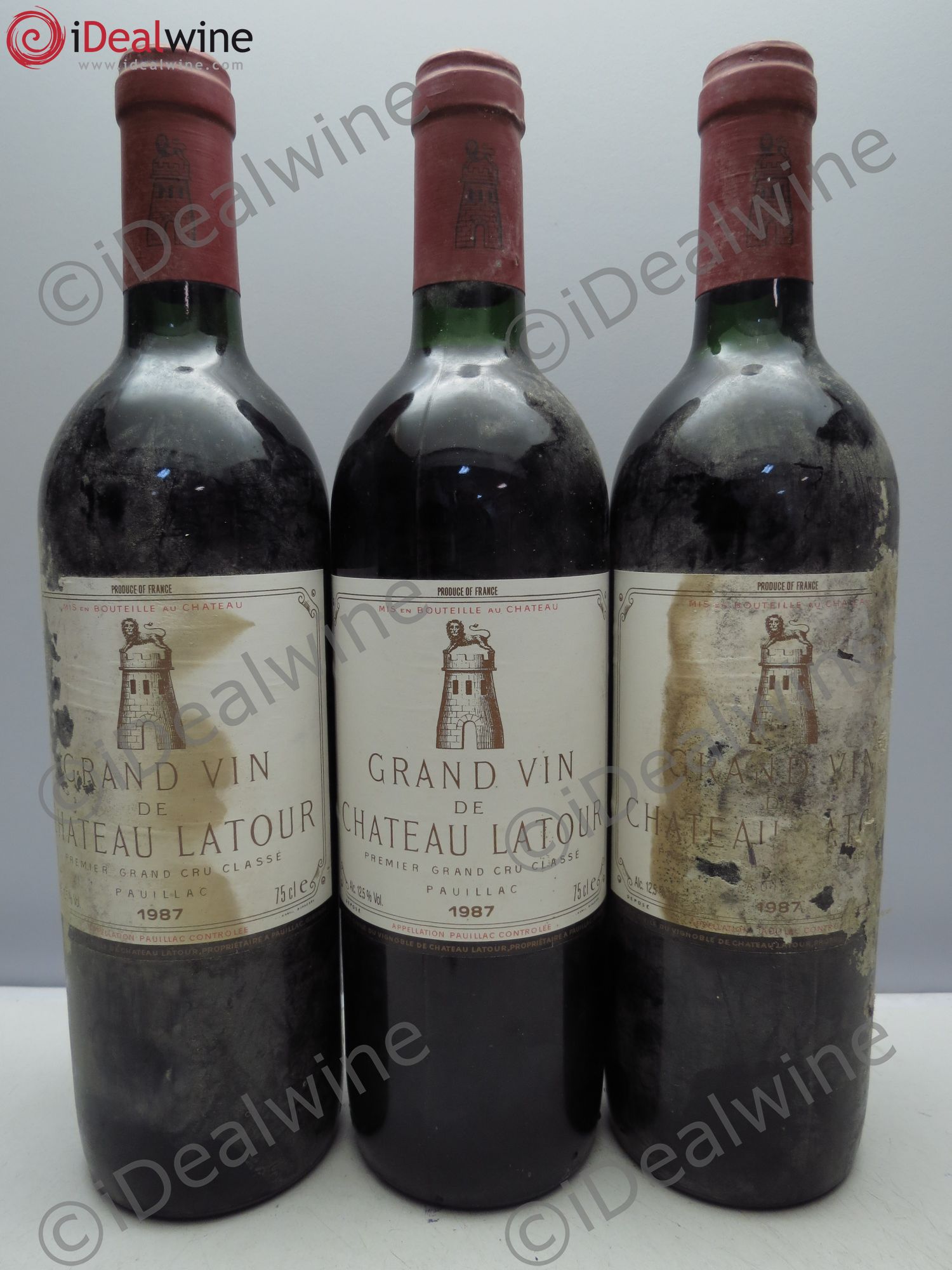 Château Latour 1er Grand Cru Classé 1987 - Lot de 3 bouteilles - 0