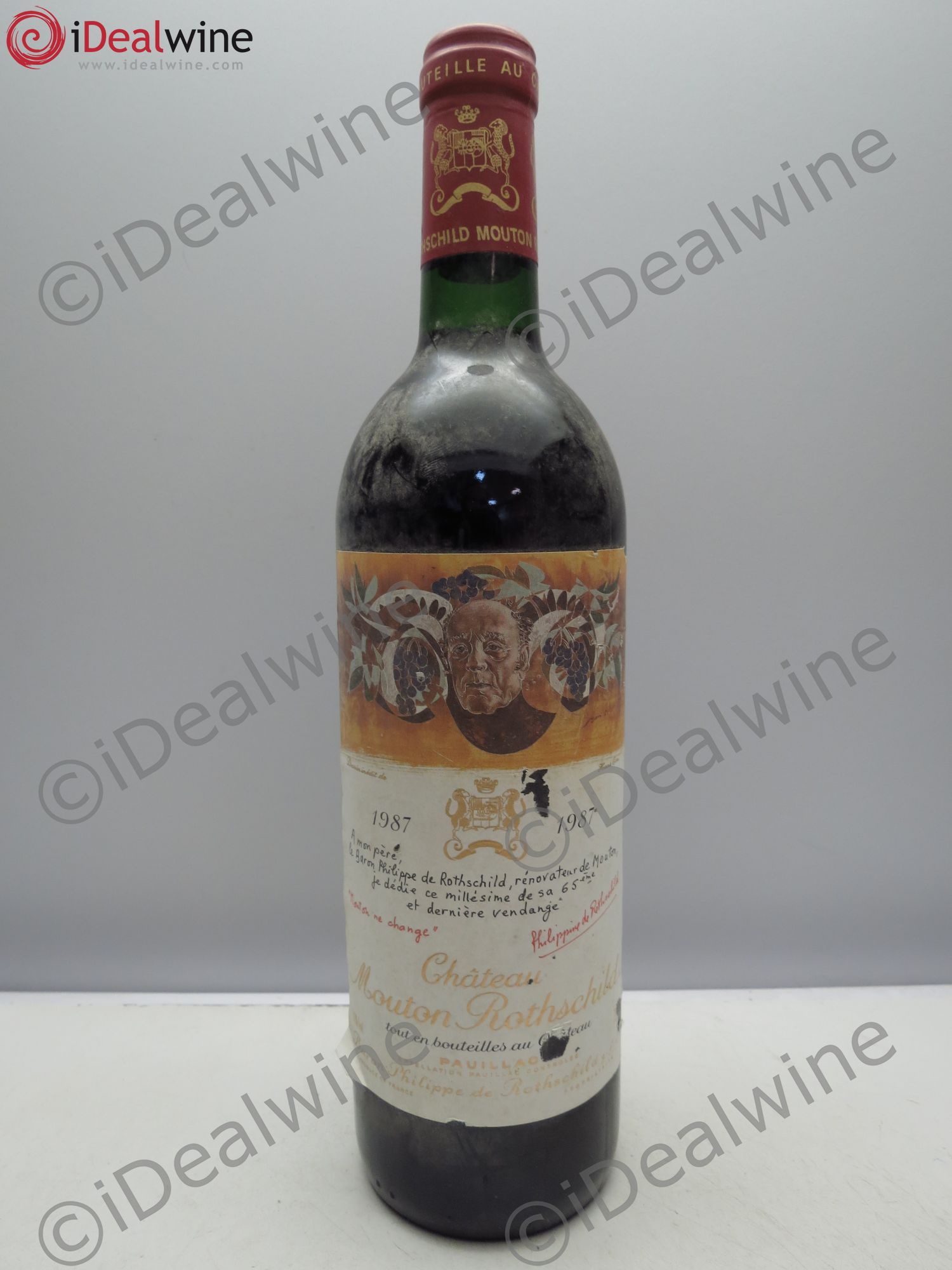 Château Mouton Rothschild 1er Grand Cru Classé 1987 - Lot de 1 bouteille - 0