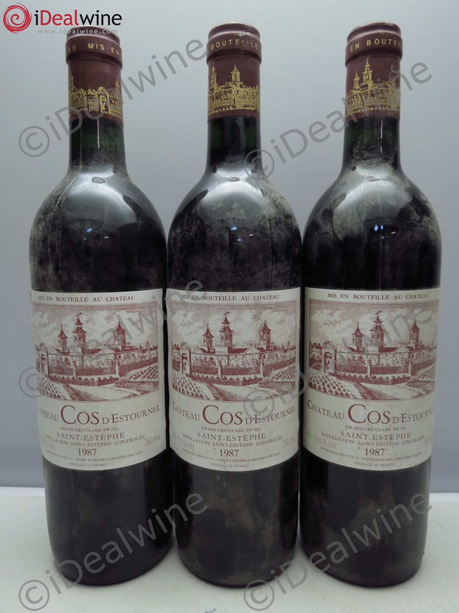 Cos d'Estournel 2ème Grand Cru Classé 1987 - Lot de 3 bouteilles - 0