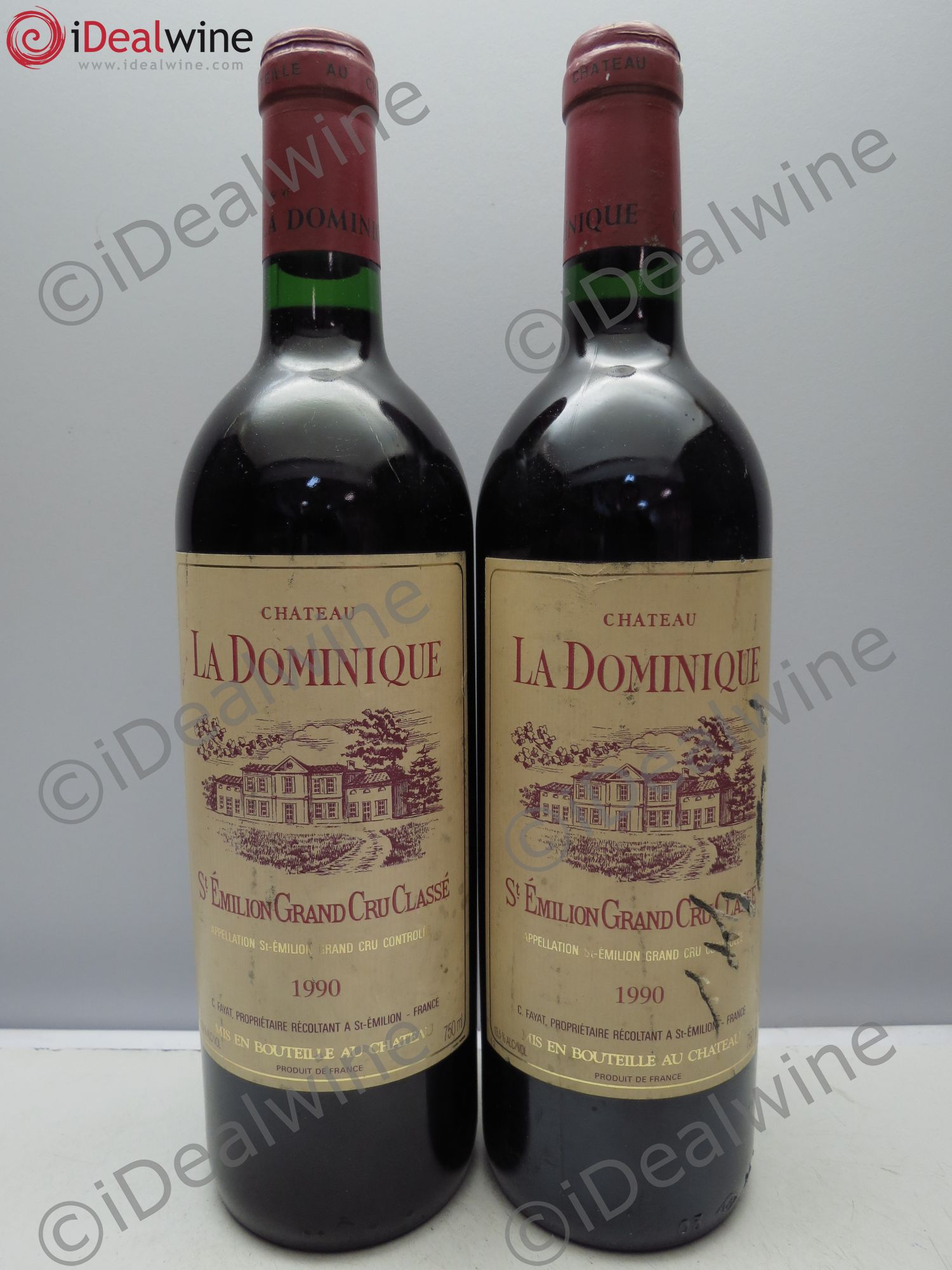Château la Dominique Grand Cru Classé 1990 - Lot de 2 bouteilles - 0