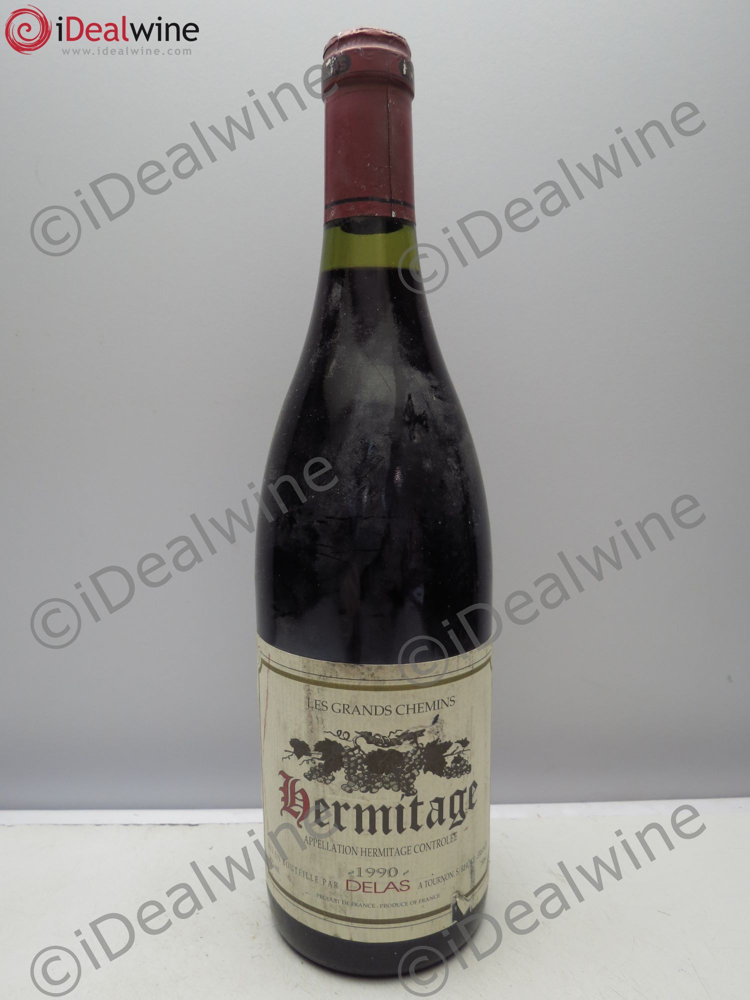 Hermitage Les grands chemins, Delas 1990 - Posten von 1 Flasche - 0