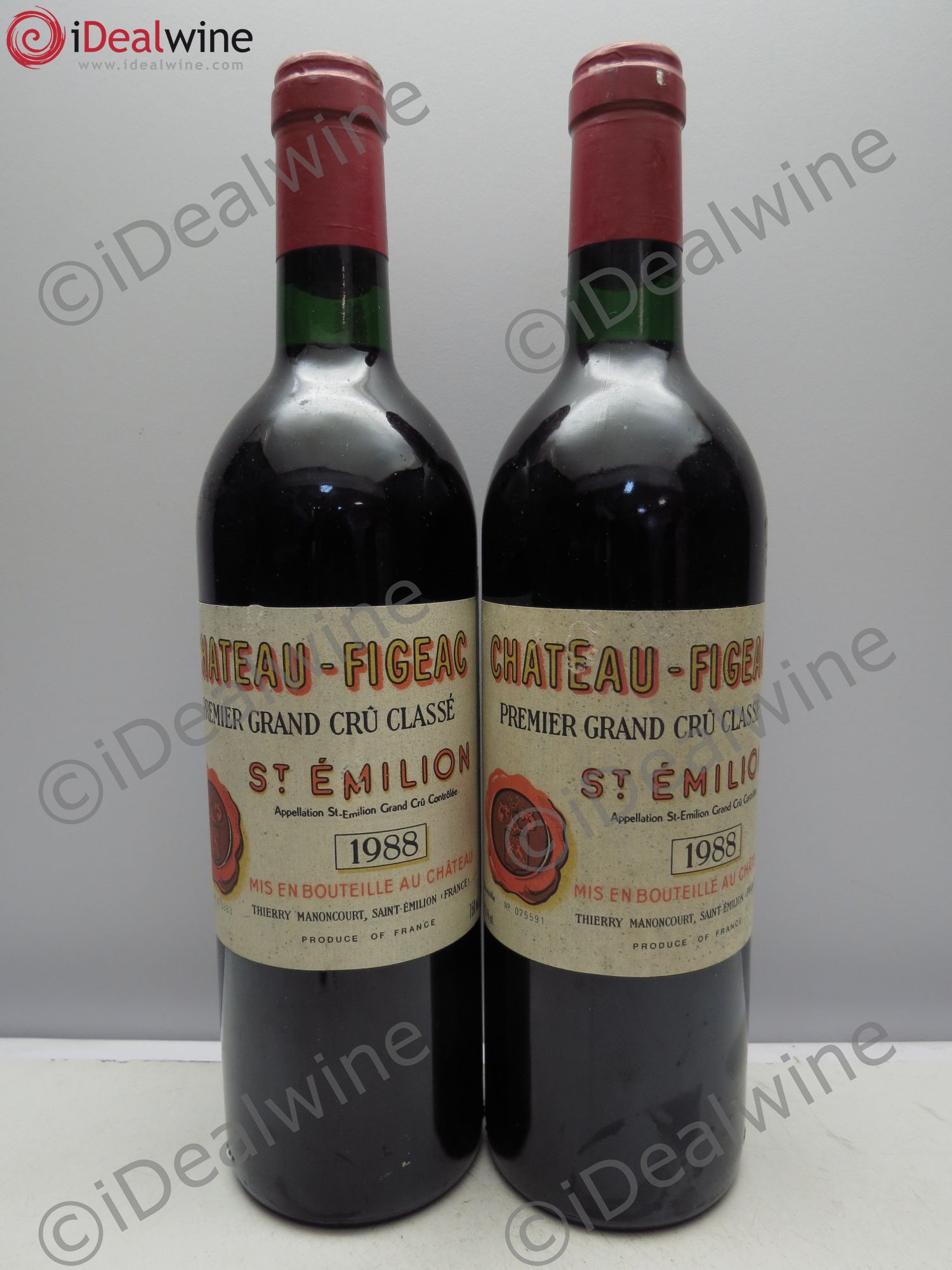 Château Figeac 1er Grand Cru Classé A Scotch 1988 - Lot de 2 bouteilles - 0