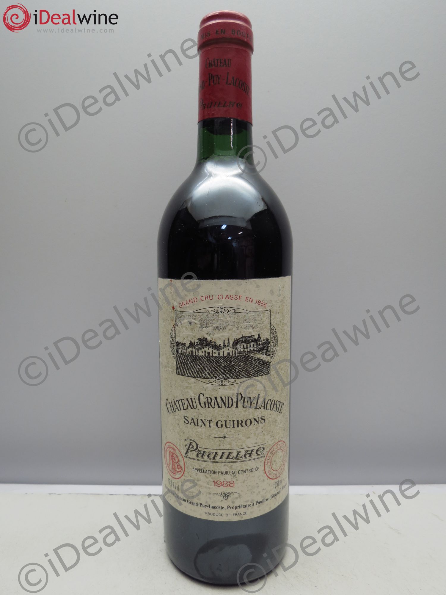 Château Grand Puy Lacoste 5ème Grand Cru Classé 1988 - Lot de 1 bouteille - 0