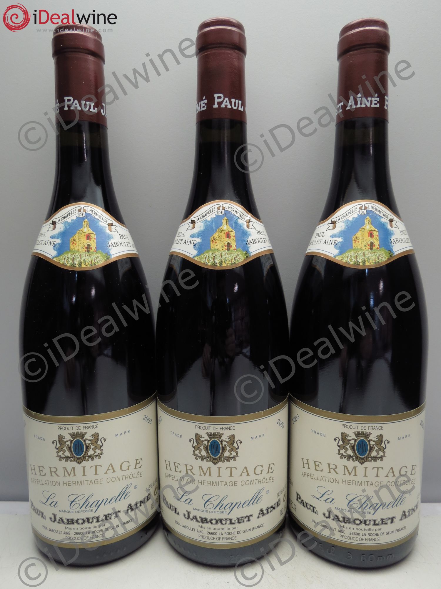 Hermitage La Chapelle Paul Jaboulet Ainé 2003 - Lot de 3 bouteilles - 0