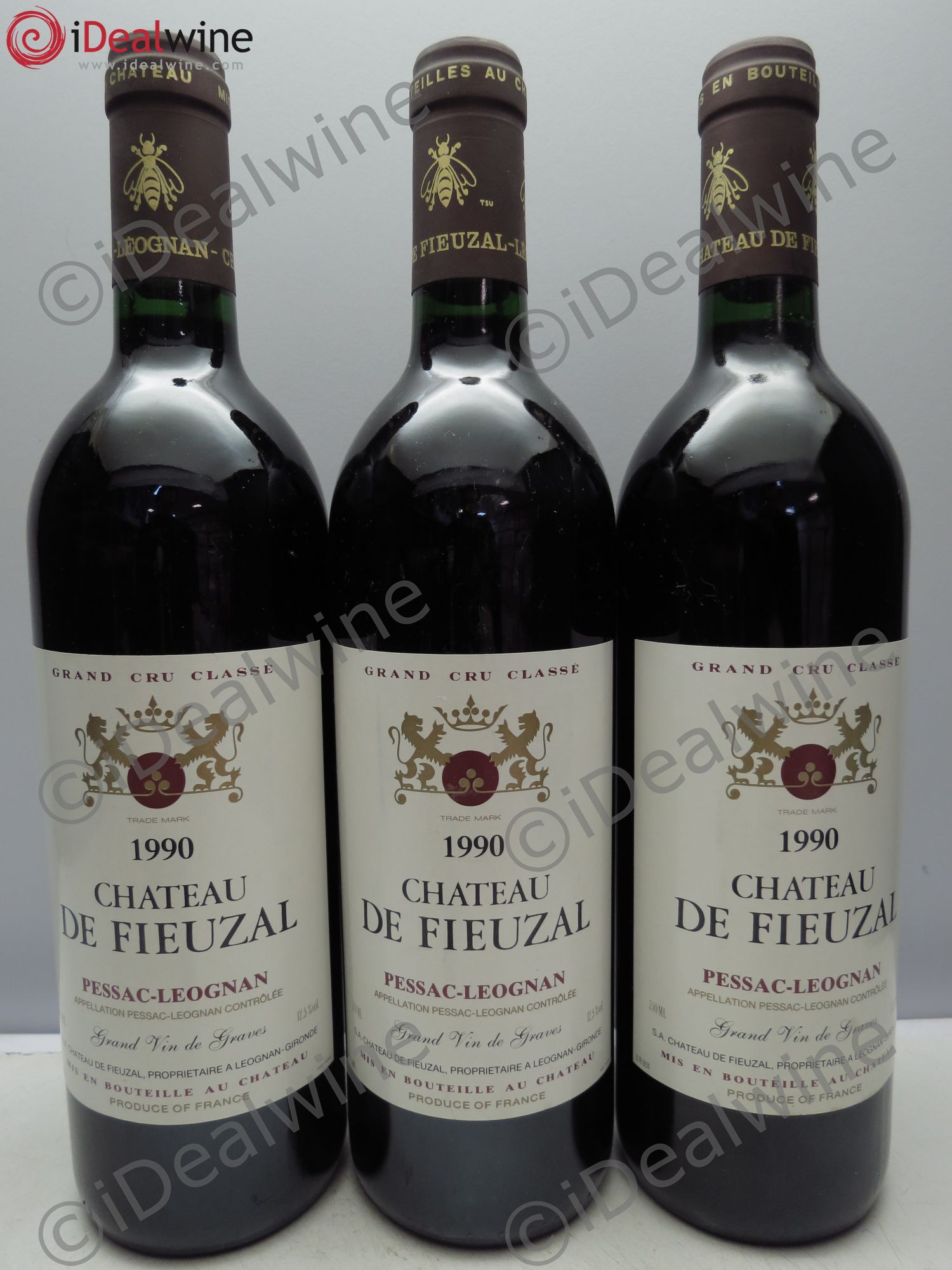 Château de Fieuzal Cru Classé de Graves 1990 - Lot de 3 bouteilles - 0
