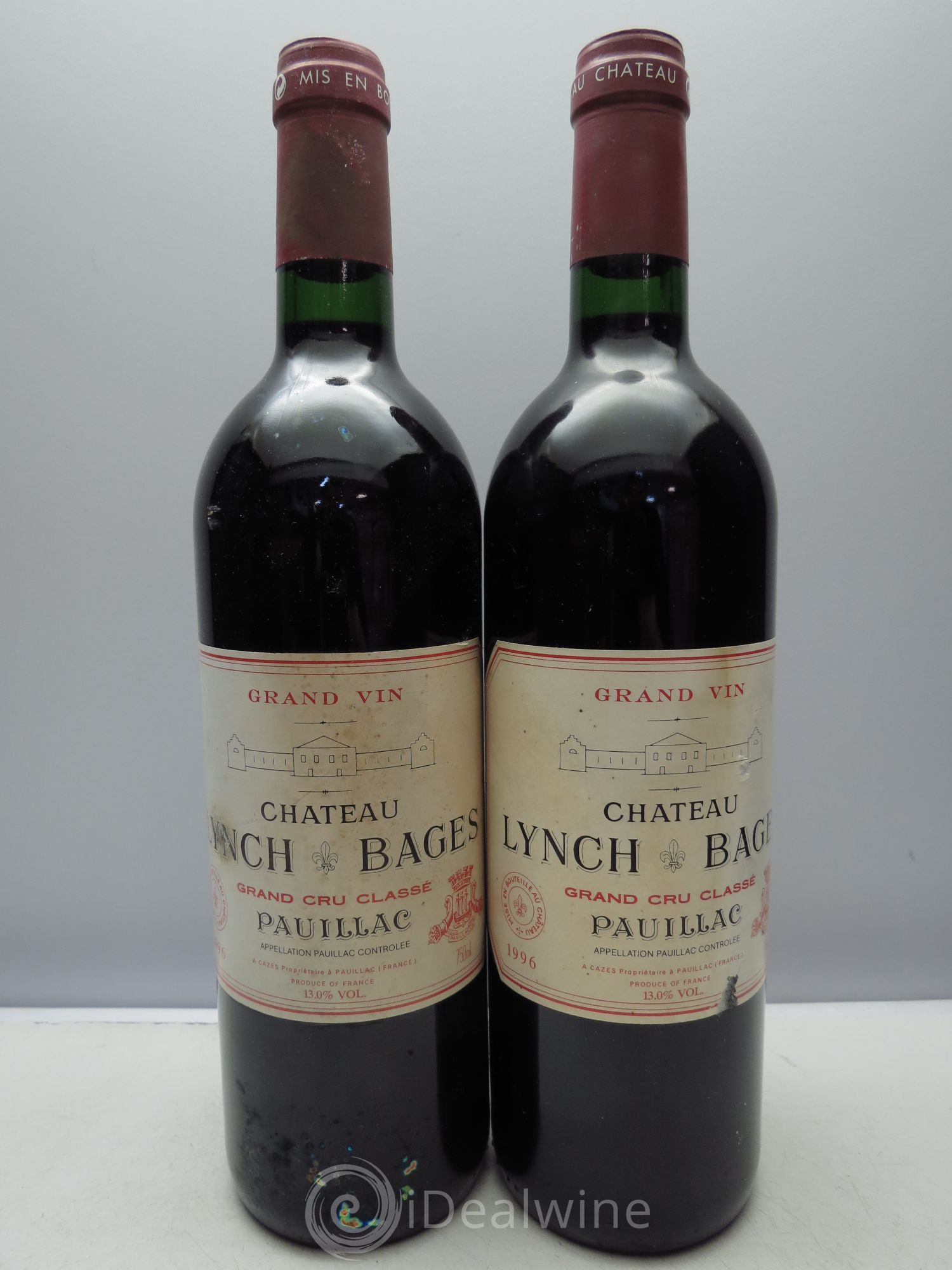 Château Lynch Bages 5ème Grand Cru Classé Caisse bois sans couvercle 1996 - Lotto di 12 bottiglie - 3