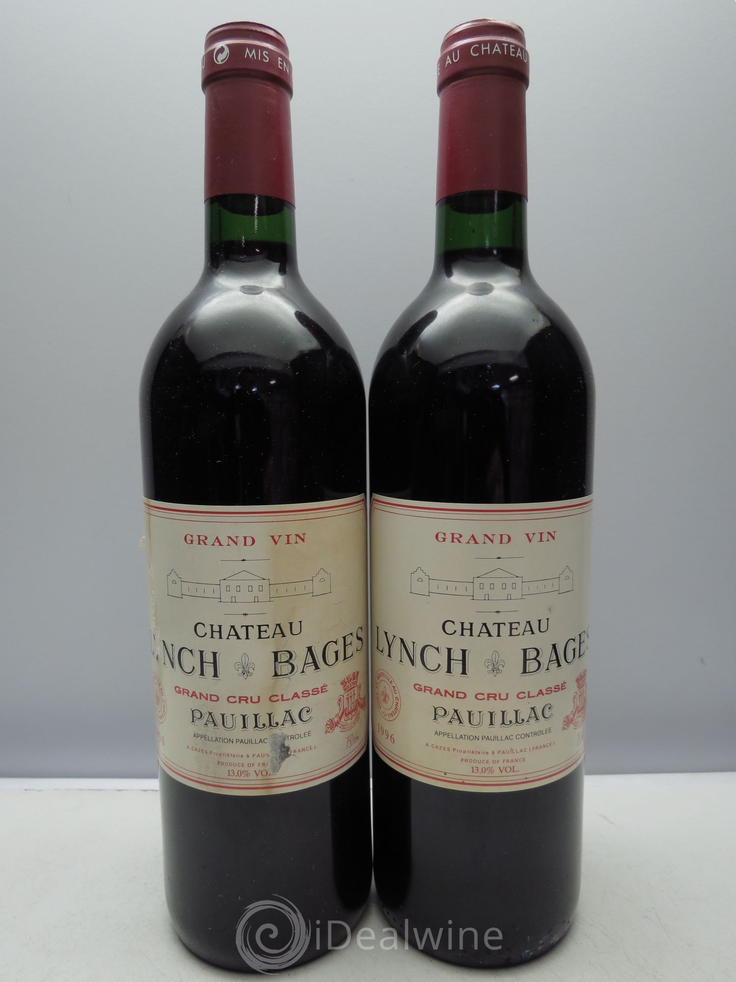Château Lynch Bages 5ème Grand Cru Classé Caisse bois sans couvercle 1996 - Lotto di 12 bottiglie - 4