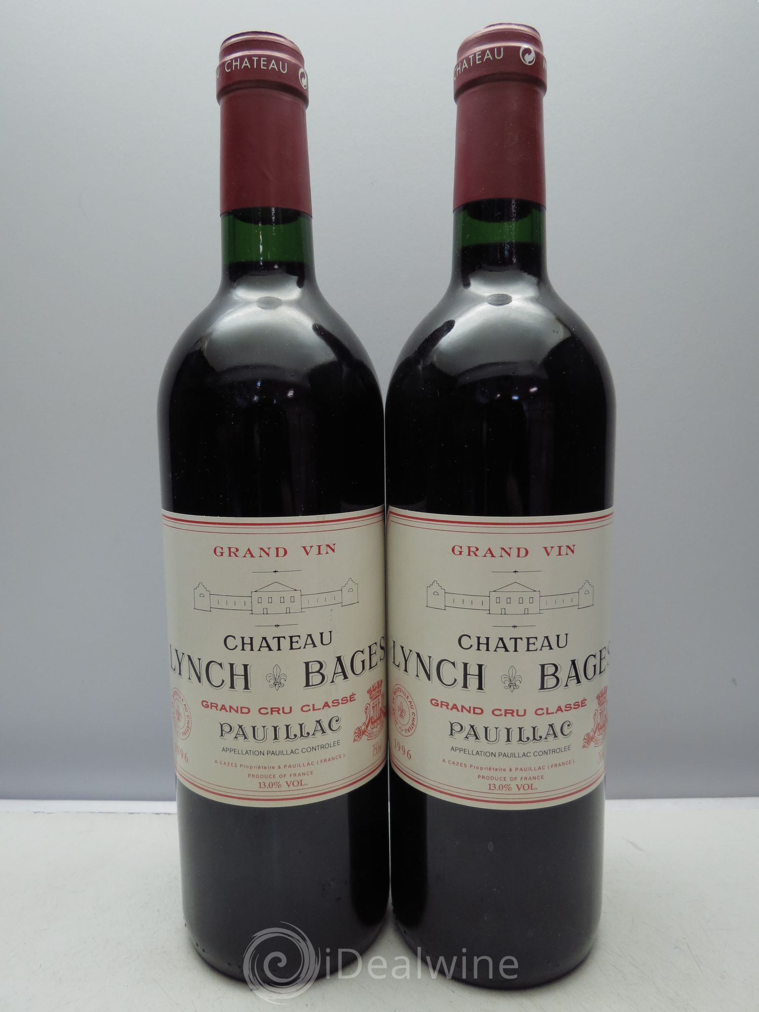 Château Lynch Bages 5ème Grand Cru Classé Caisse bois sans couvercle 1996 - Lotto di 12 bottiglie - 6