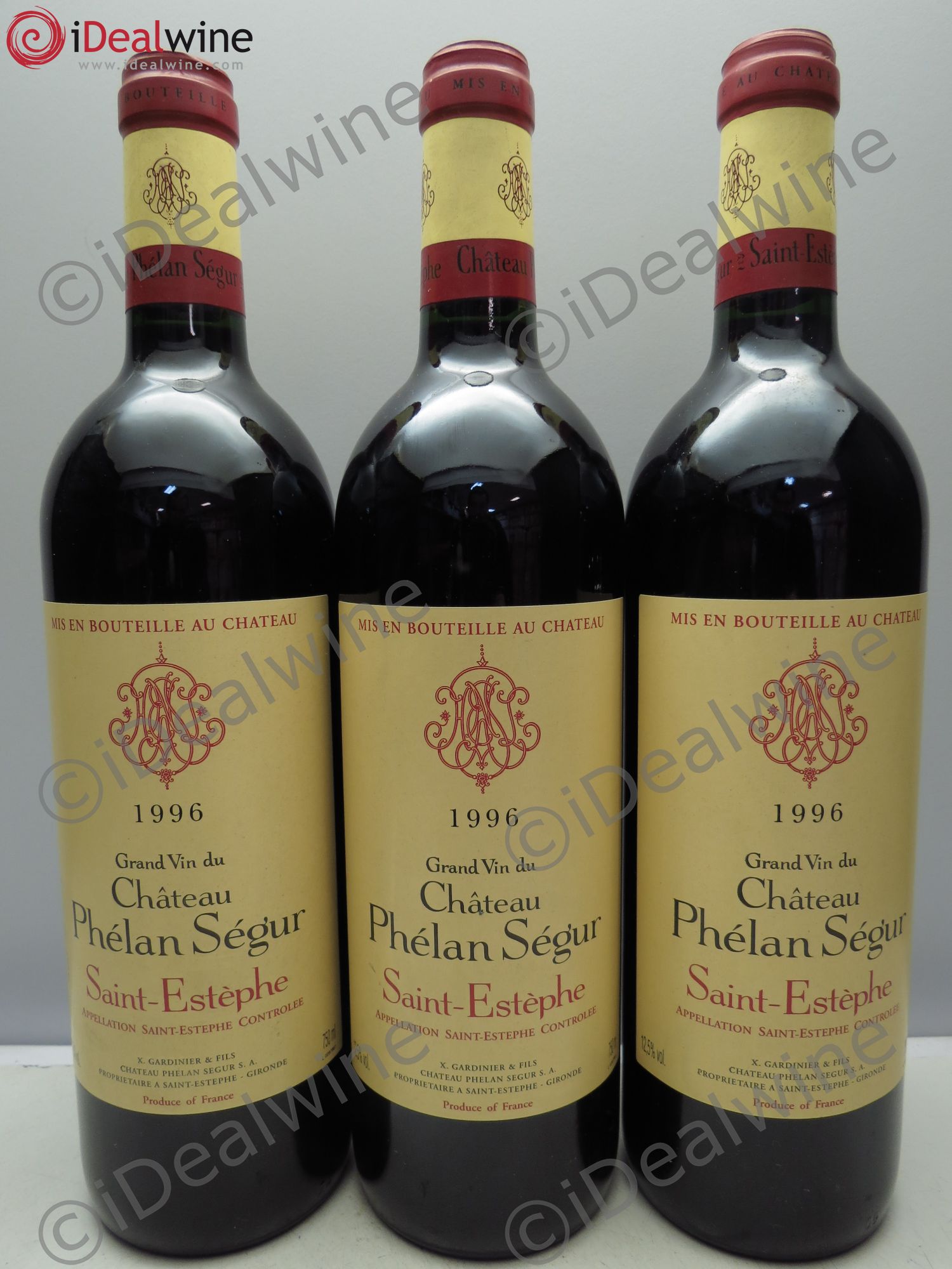 Château Phélan Ségur 1996 - Lot de 3 bouteilles - 0