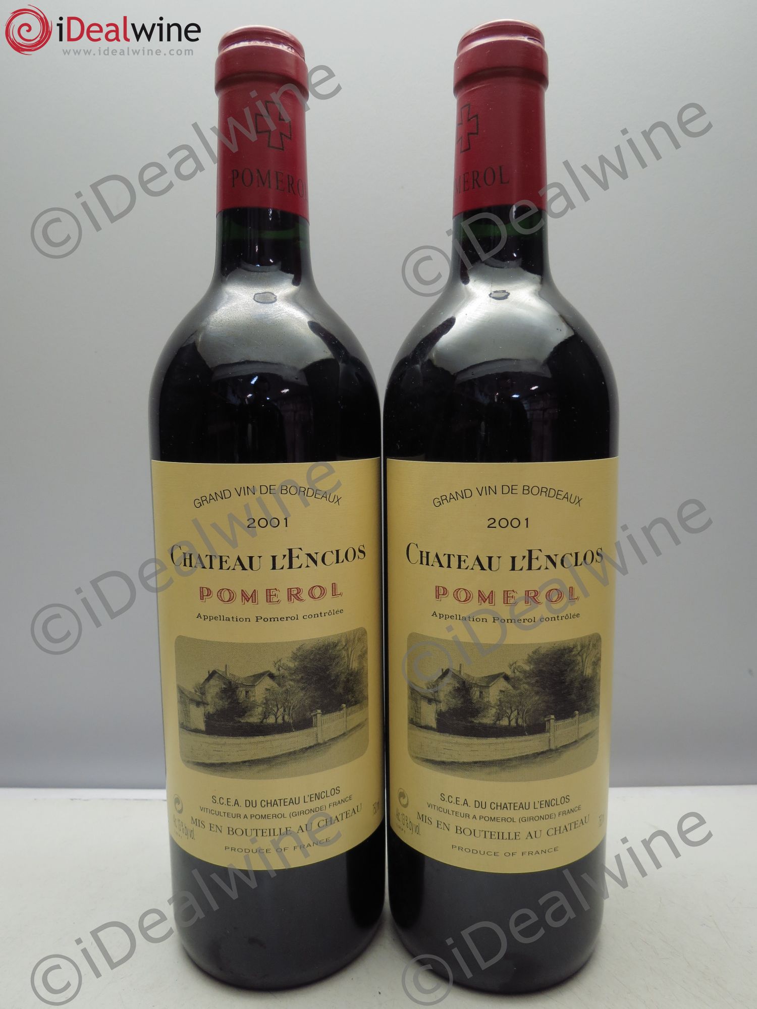 Château l' Enclos 2001 - Lot de 2 bouteilles - 0