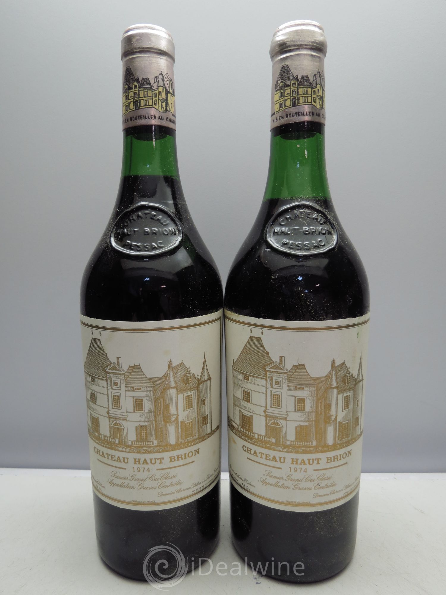 Château Haut Brion 1er Grand Cru Classé Caisse Bois sans couvercle 1974 - Lotto di 12 bottiglie - 2