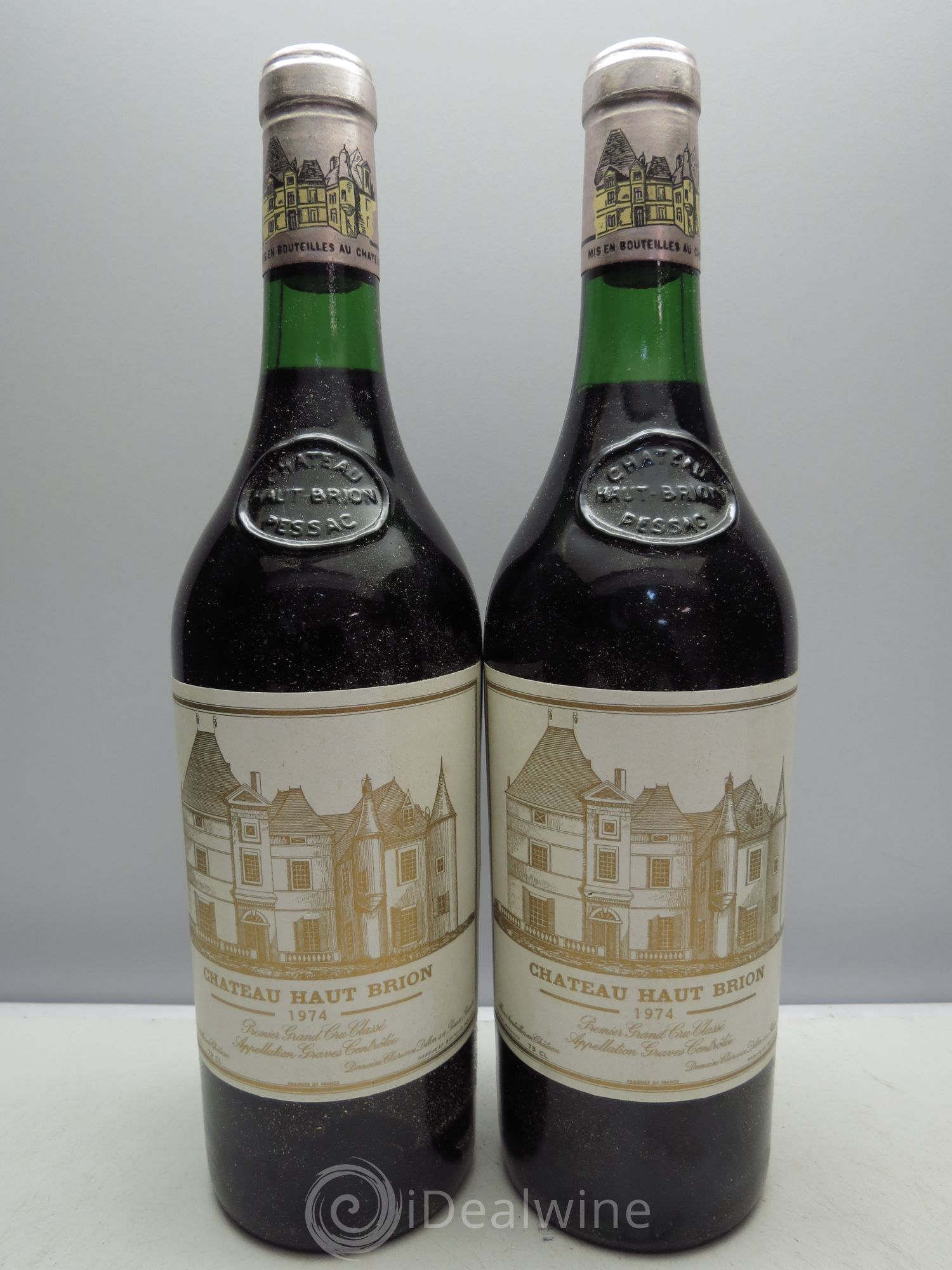 Château Haut Brion 1er Grand Cru Classé Caisse Bois sans couvercle 1974 - Lotto di 12 bottiglie - 3