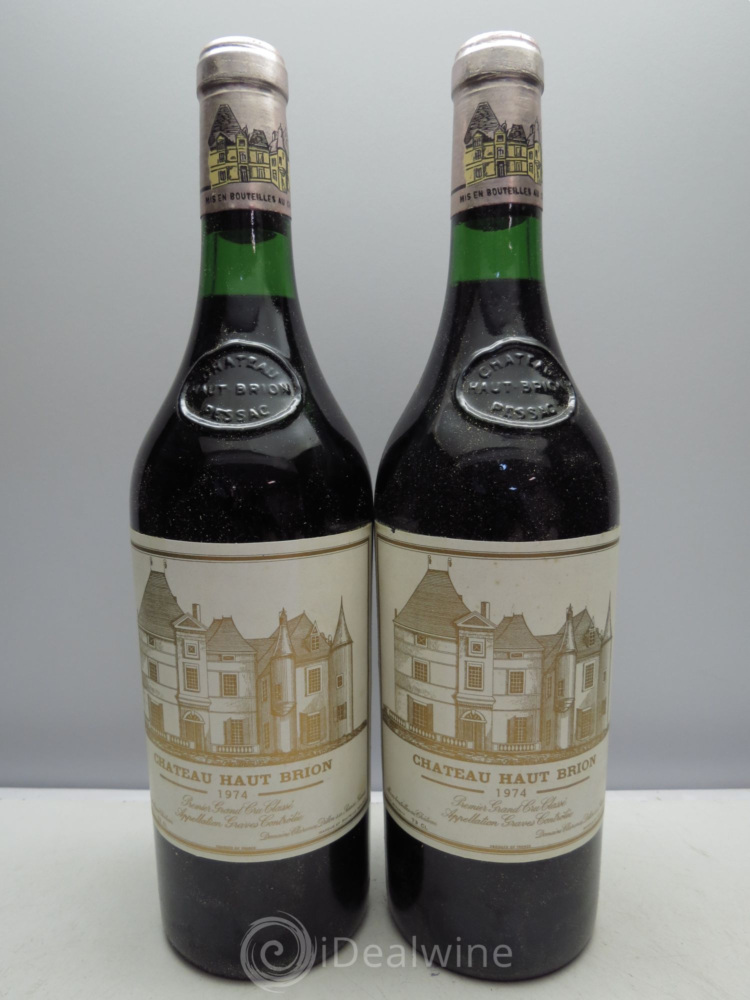 Château Haut Brion 1er Grand Cru Classé Caisse Bois sans couvercle 1974 - Lotto di 12 bottiglie - 4