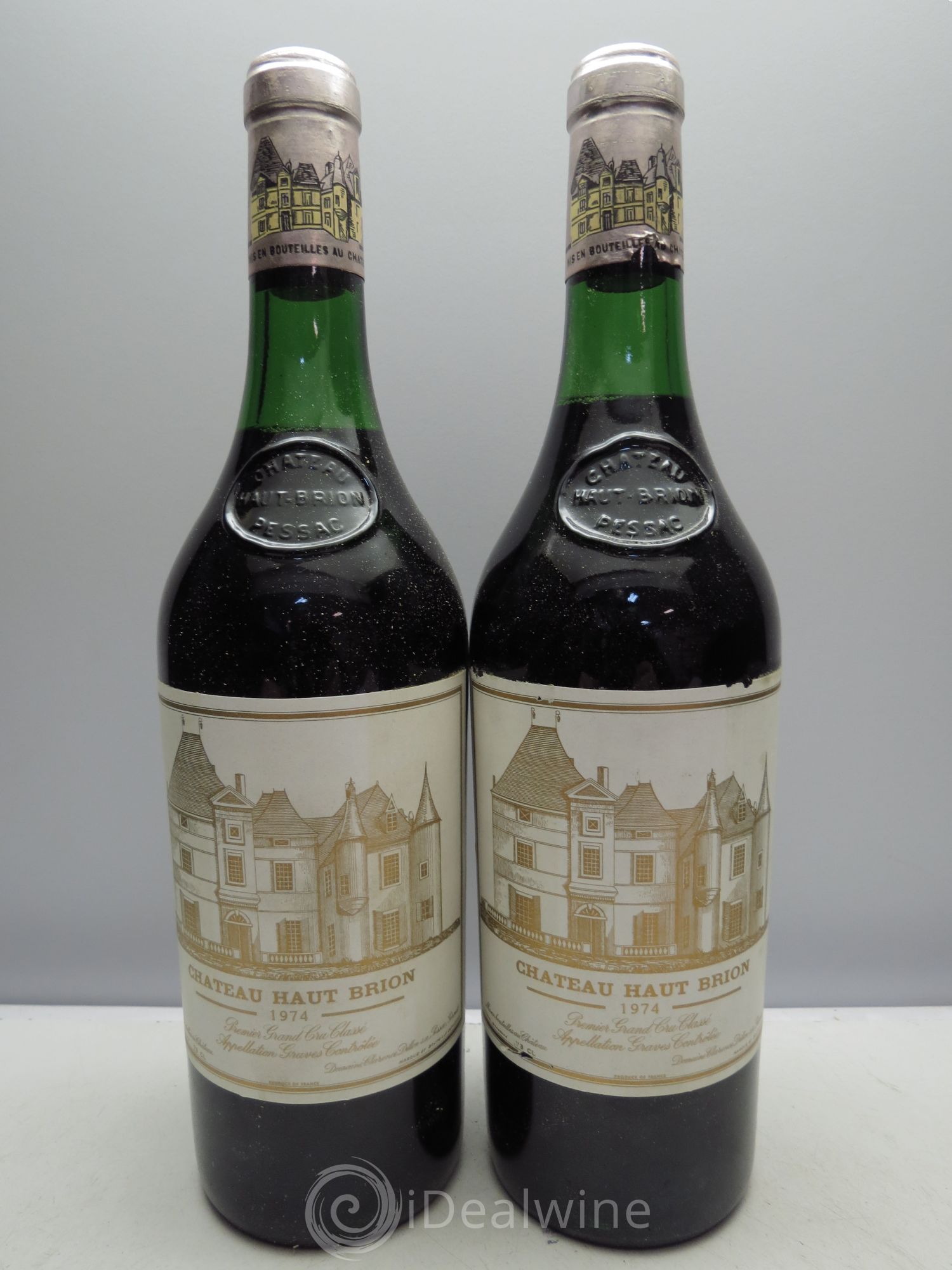 Château Haut Brion 1er Grand Cru Classé Caisse Bois sans couvercle 1974 - Lotto di 12 bottiglie - 6