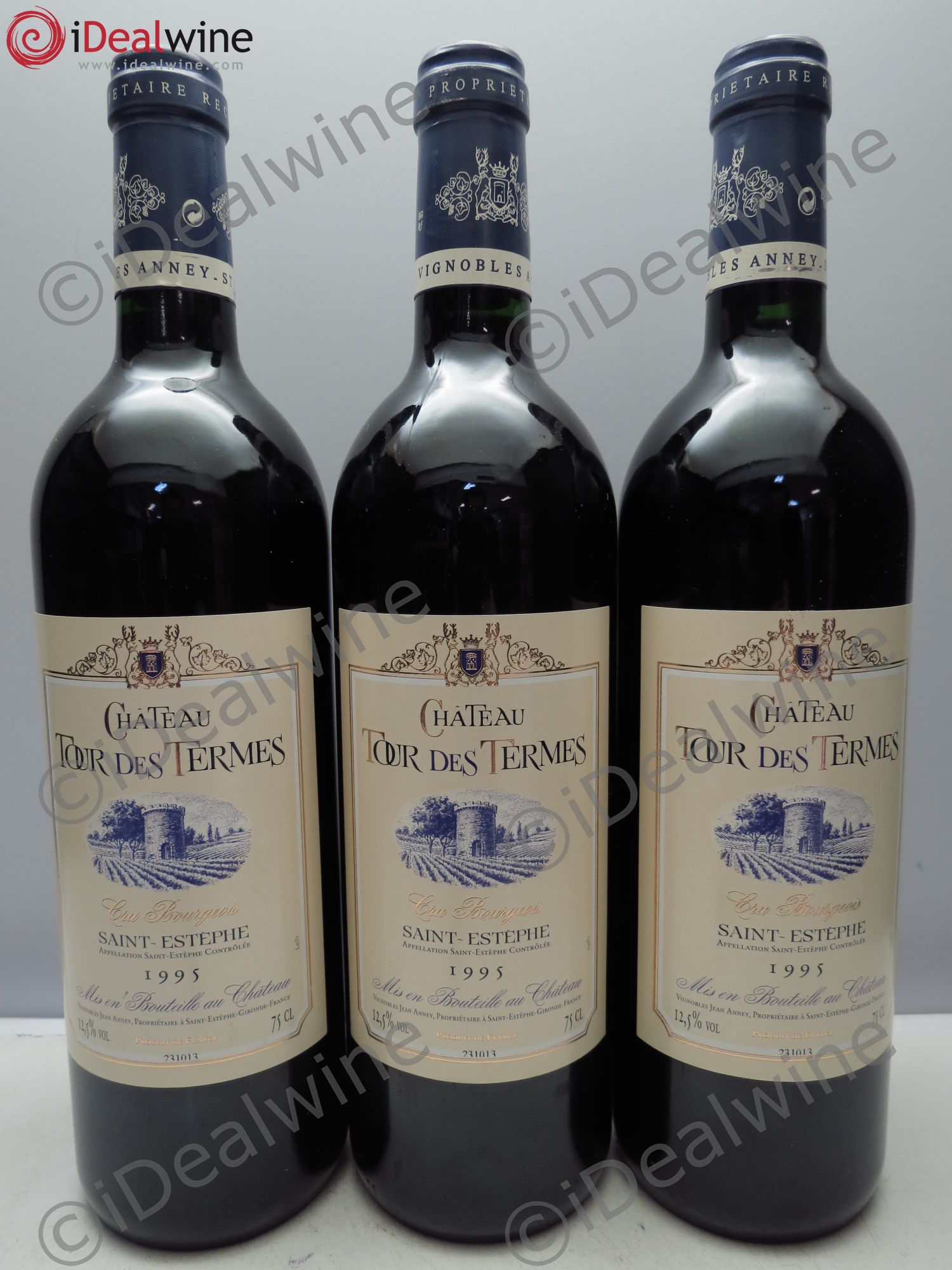 Château Tour des Termes Cru Bourgeois 1995 - Lot de 3 bouteilles - 0