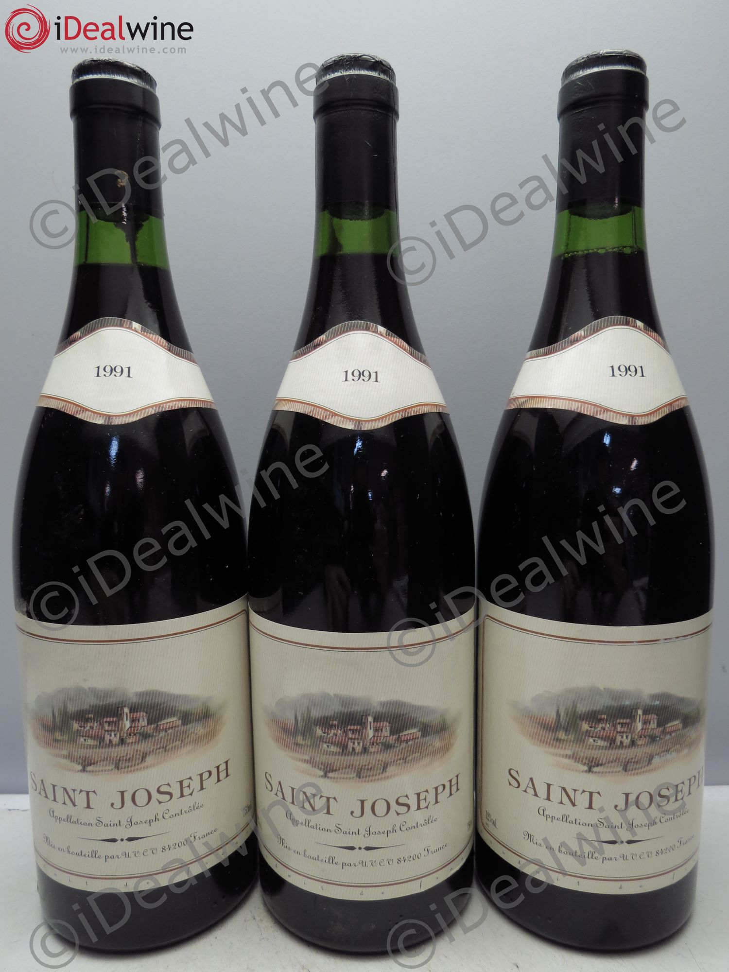 Saint-Joseph U.V.C.V 1991 - Lot de 3 bouteilles - 0