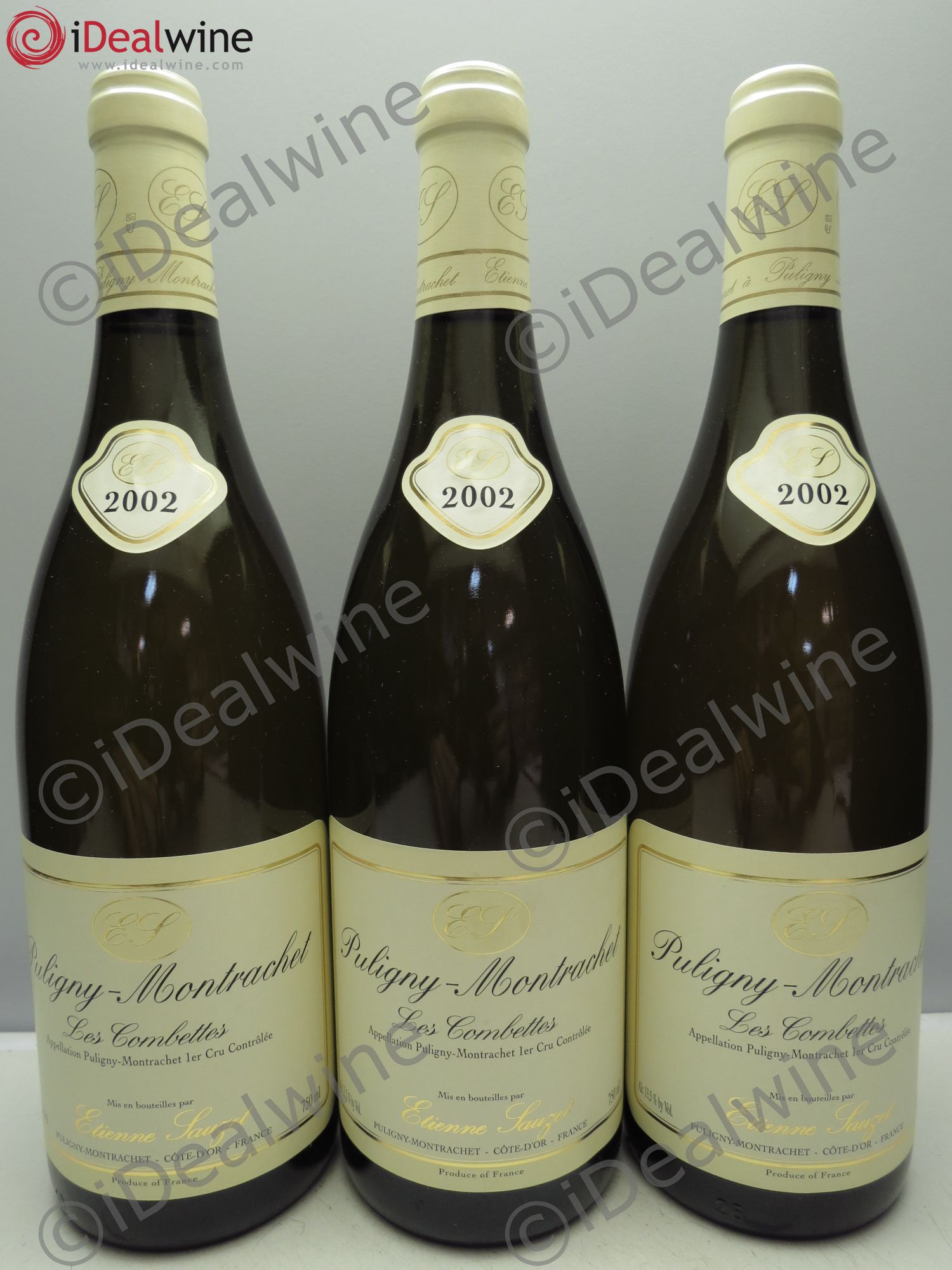 Puligny-Montrachet 1er Cru Les Combettes Etienne Sauzet 2002 - Lot de 3 bouteilles - 0