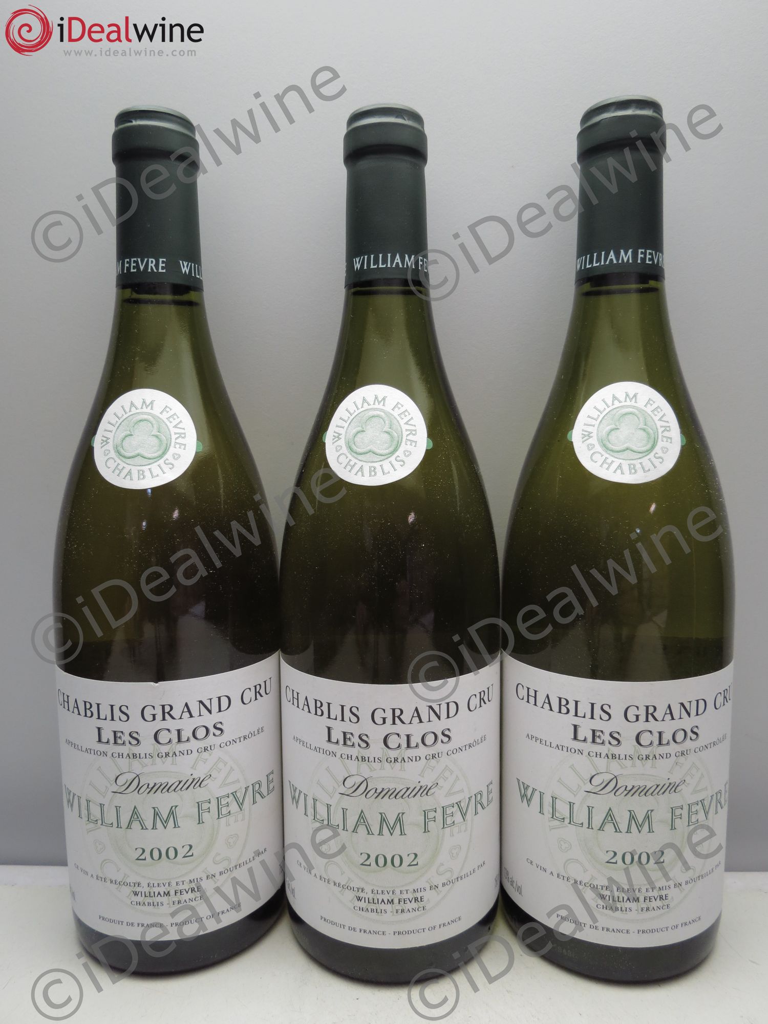 Chablis Grand Cru Les Clos William Fèvre 2002 - Posten von 3 Flaschen - 0
