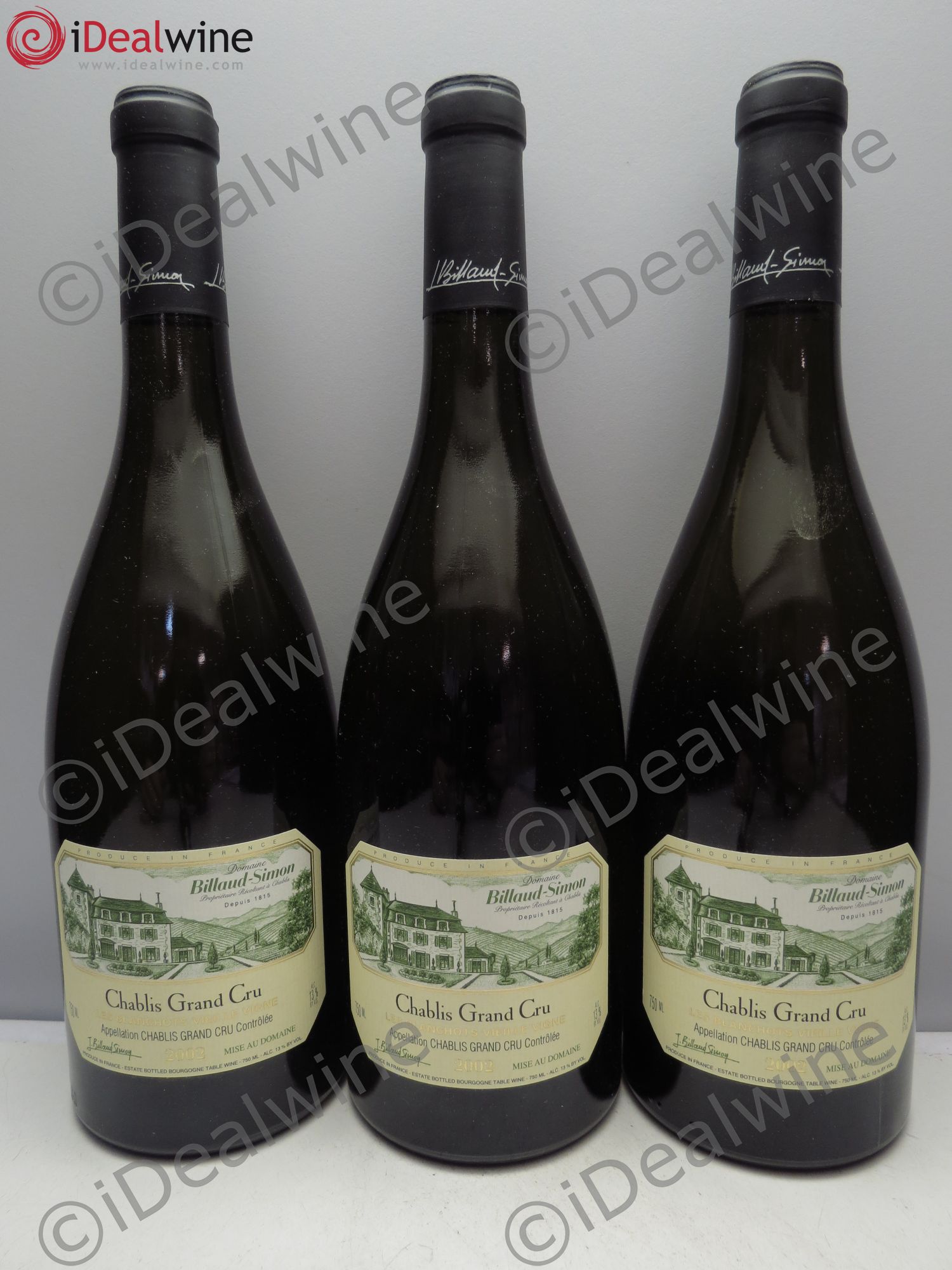 Chablis Grand Cru 2002 - Posten von 3 Flaschen - 0