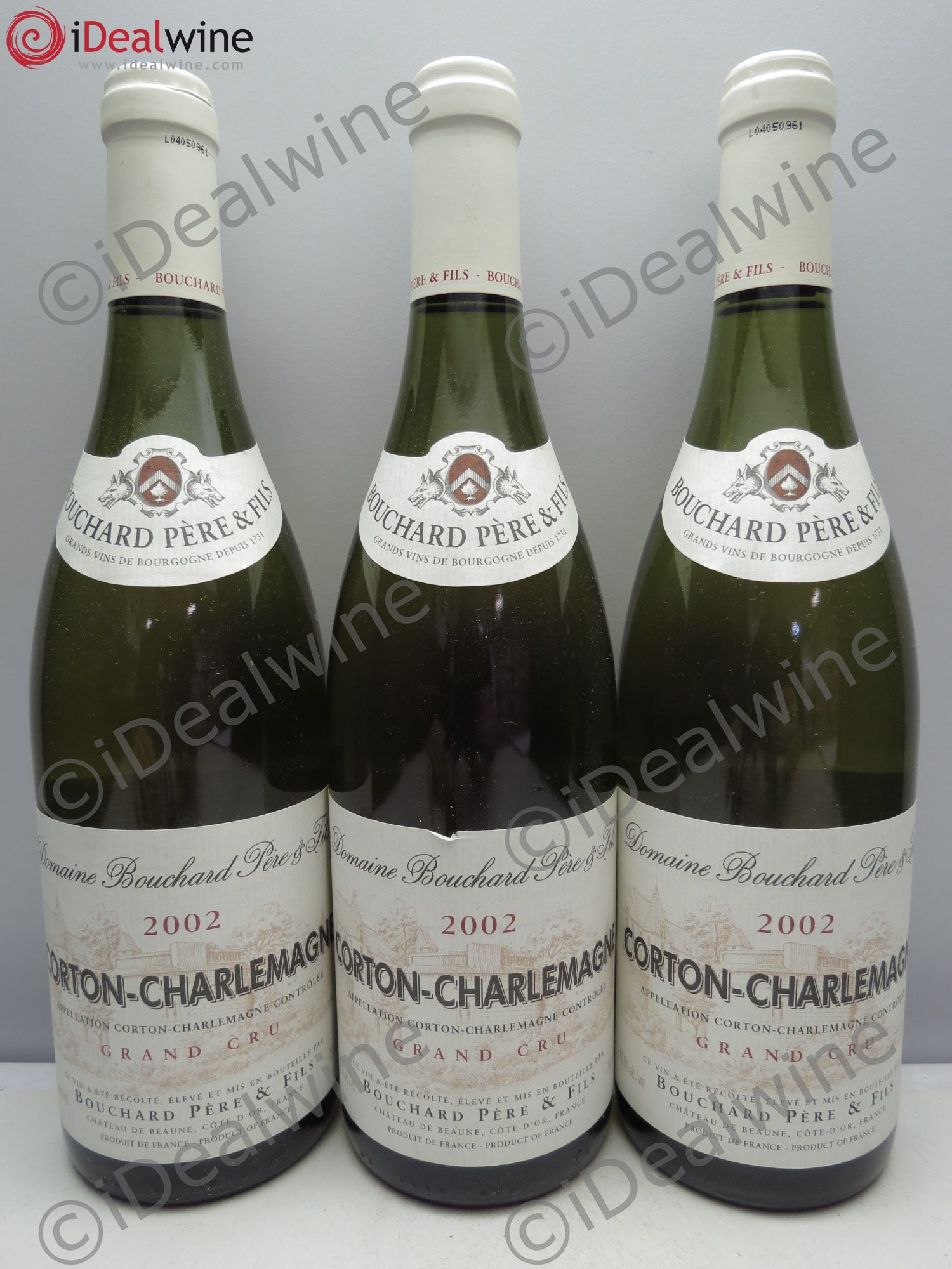 Corton-Charlemagne Grand Cru Bouchard Père & Fils 2002 - Lot de 3 bouteilles - 0