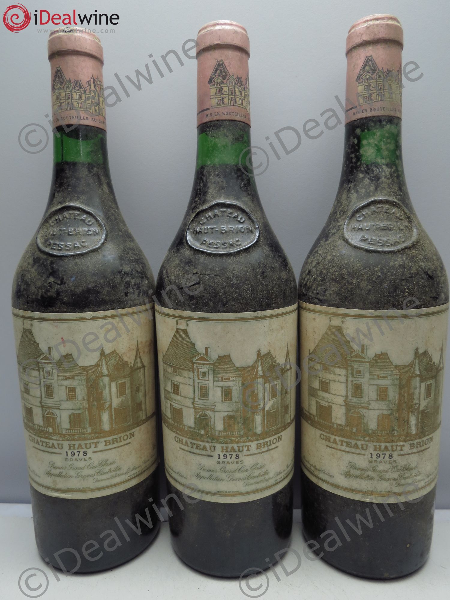 Château Haut Brion 1er Grand Cru Classé 1978 - Lot de 3 bouteilles - 0