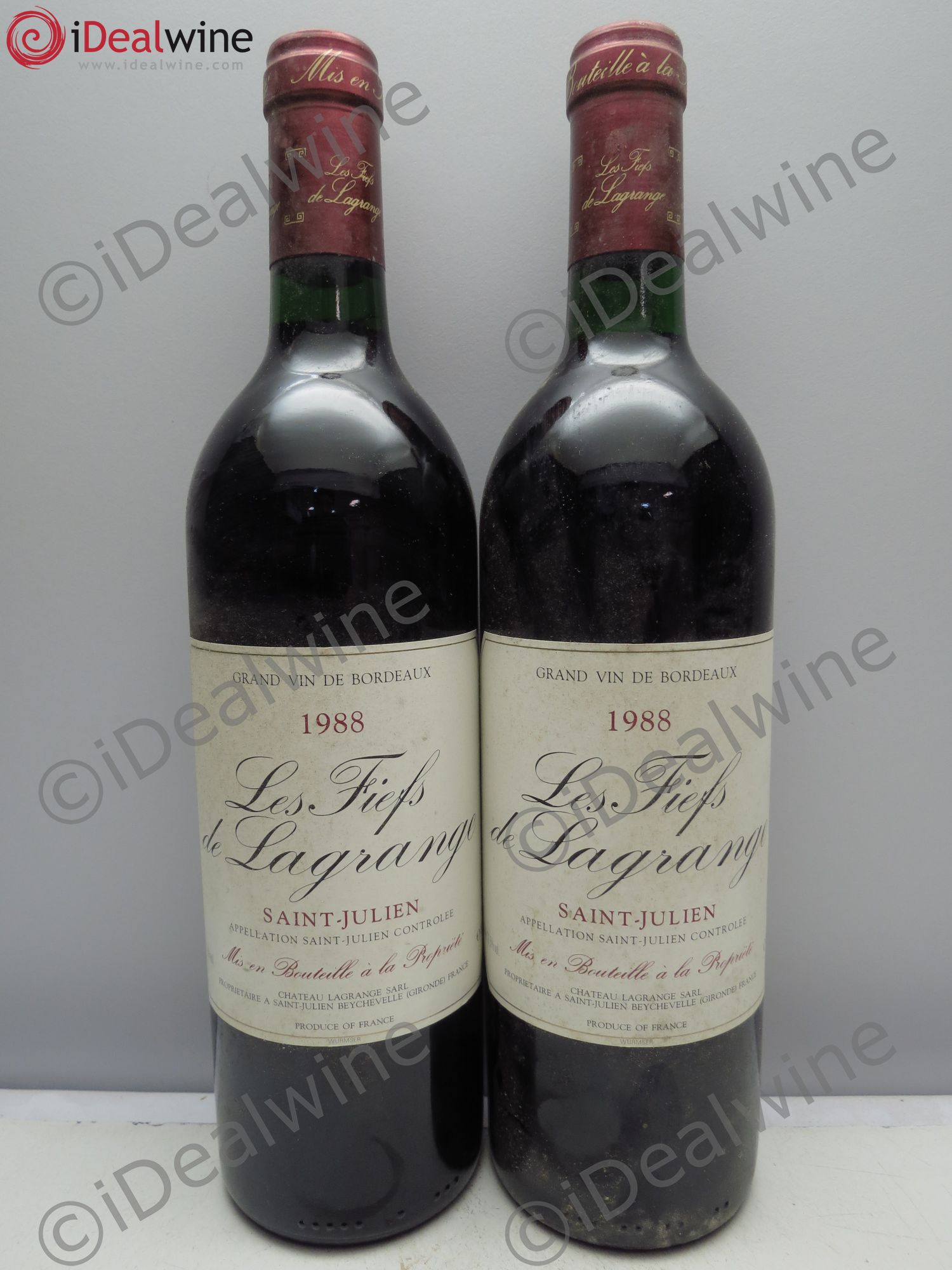 Les Fiefs de Lagrange Second Vin 1988 - Lot de 2 bouteilles - 0