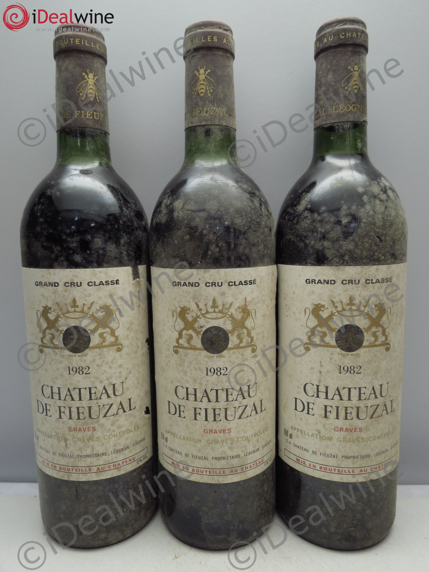 Château de Fieuzal Cru Classé de Graves 1982 - Lot de 3 bouteilles - 0