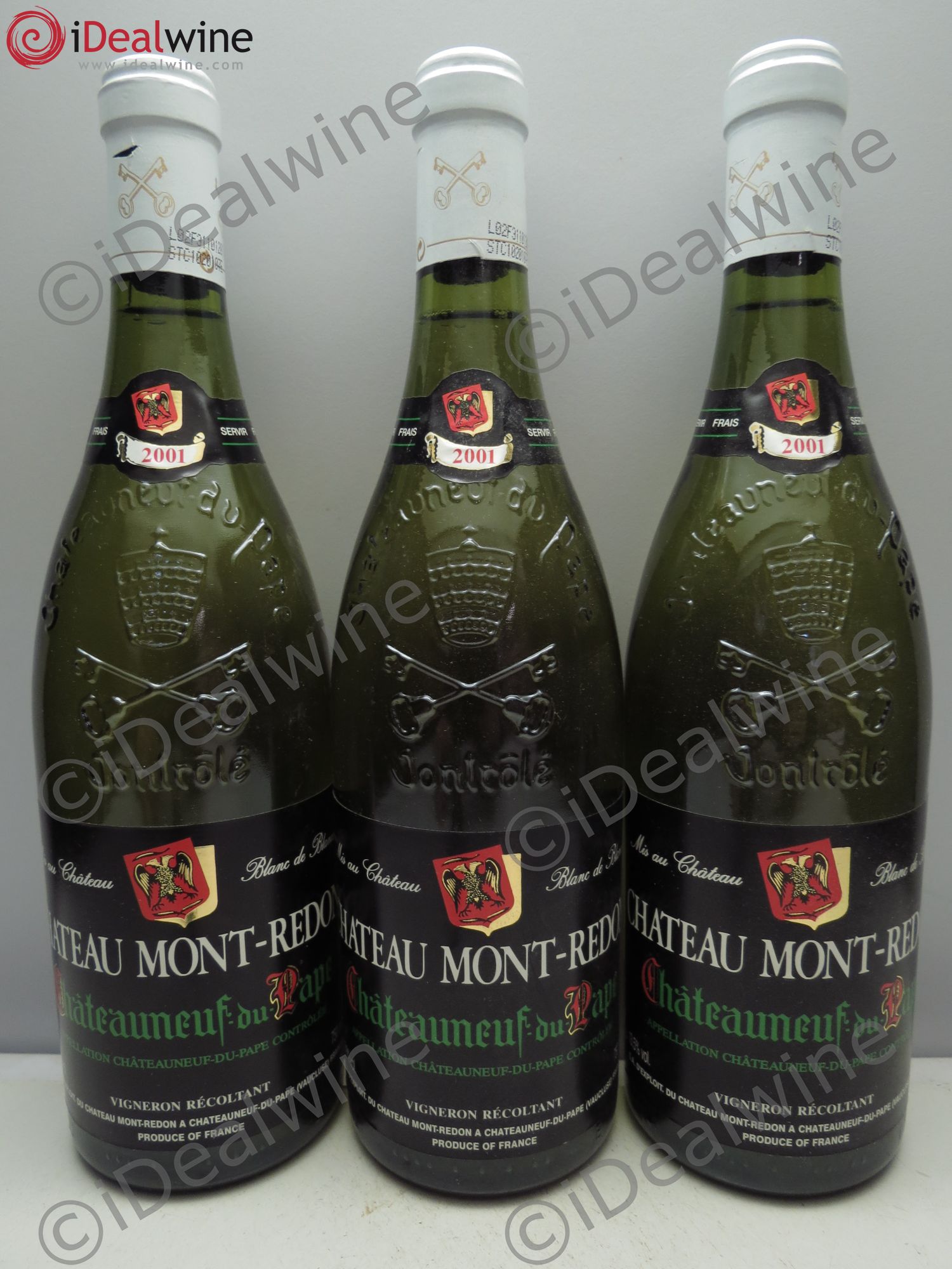 Châteauneuf-du-Pape Château Mont-Redon 2001 - Lot de 3 bouteilles - 0