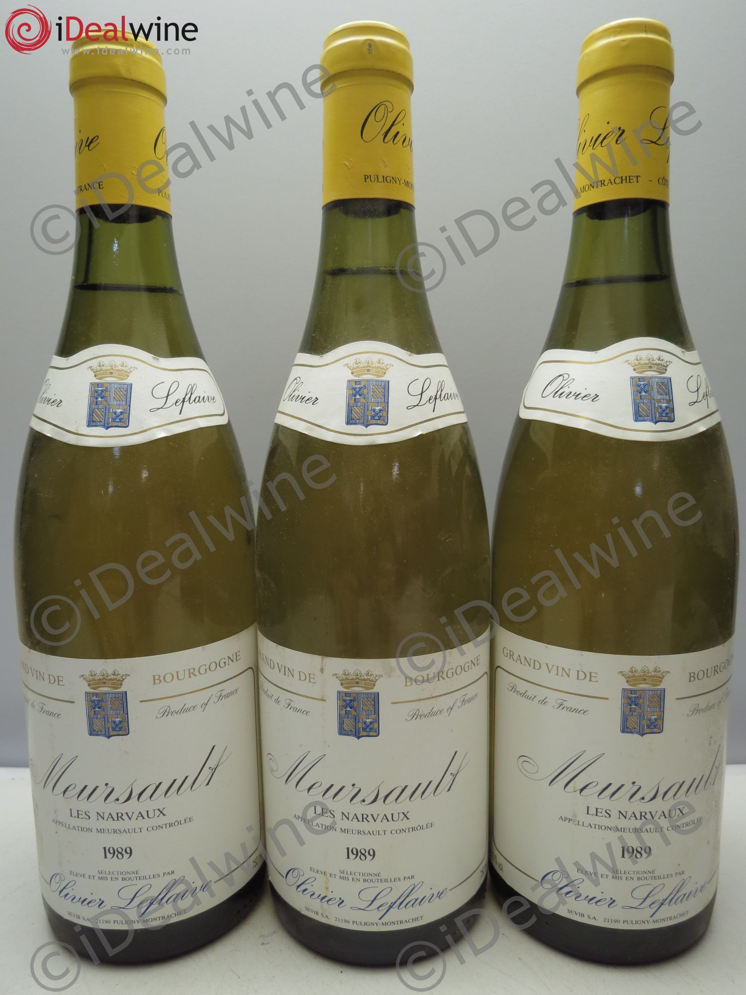 Meursault les Narvaux - Olivier Leflaive 1989 - Posten von 3 Flaschen - 0