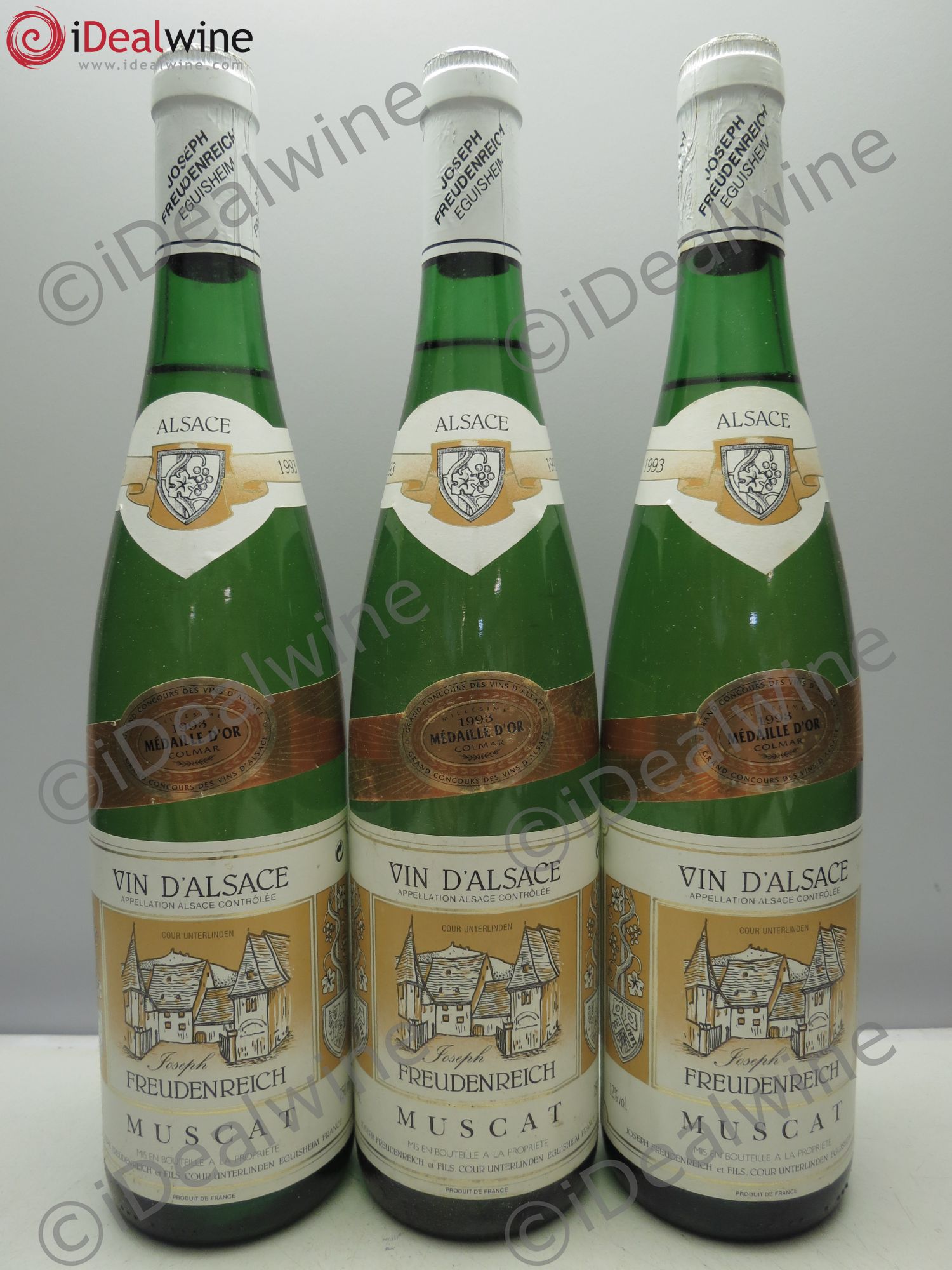Divers Muscat Médaille d'Or Joseph Freudenreich(sans prix de reserve/no reserve) 1993 - Posten von 3 Flaschen - 0