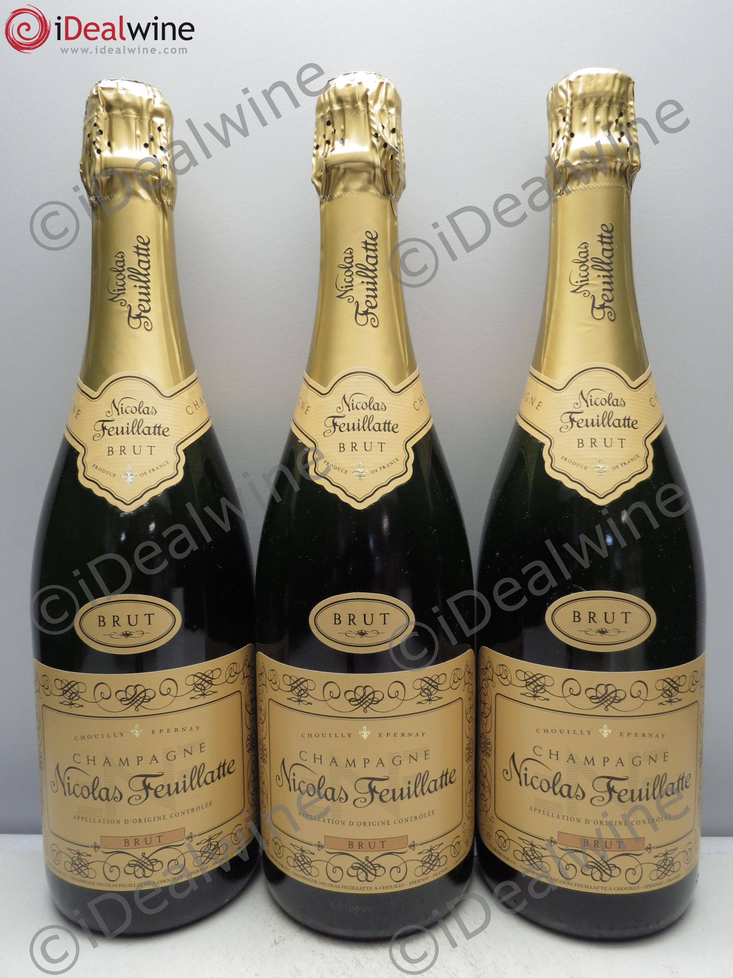 Champagne Nicolas Feuillatte (sans prix de réserve / no reserve) - Posten von 3 Flaschen - 0