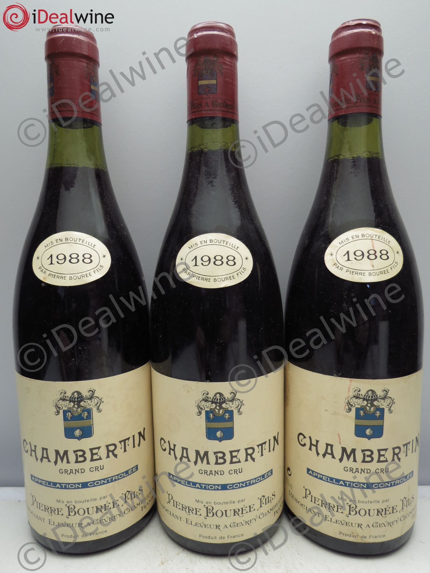 Chambertin Grand Cru Pierre Bourée 1988 - Lot de 3 bouteilles - 0