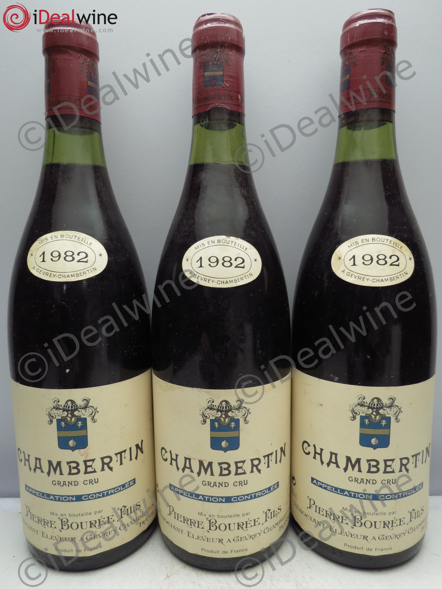 Chambertin Grand Cru Pierre Bourée 1982 - Lot de 3 bouteilles - 0