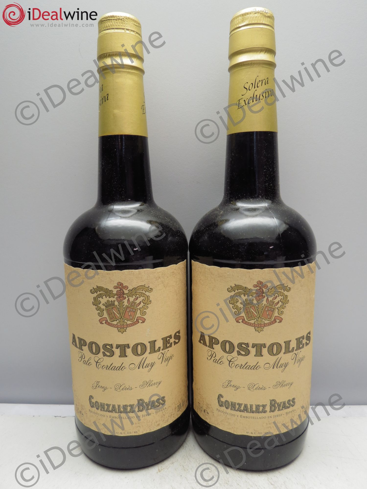 Jerez (Xerez, Sherry) Apostoles Gonzalez Byass (sans prix de réserve / no reserve) - Posten von 2 Flaschen - 0