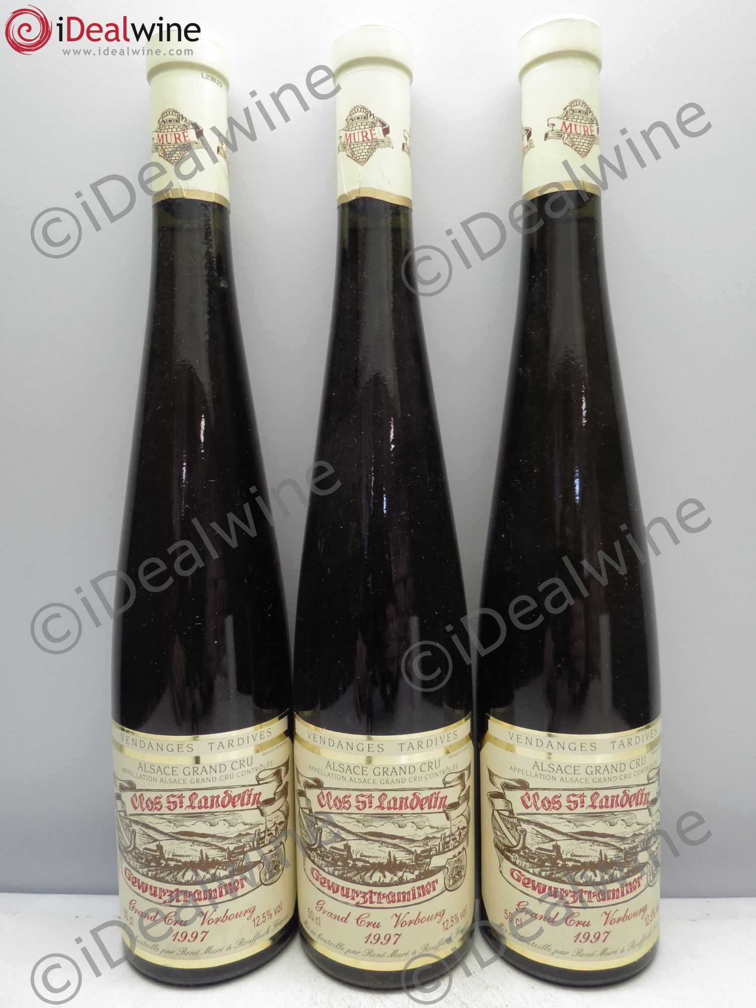 Gewurztraminer Vendanges Tardives Vorbourg Clos St Landelin - Muré (50cl)(sans prix de reserve/no reserve) 1997 - Lotto di 3 bottiglie - 0
