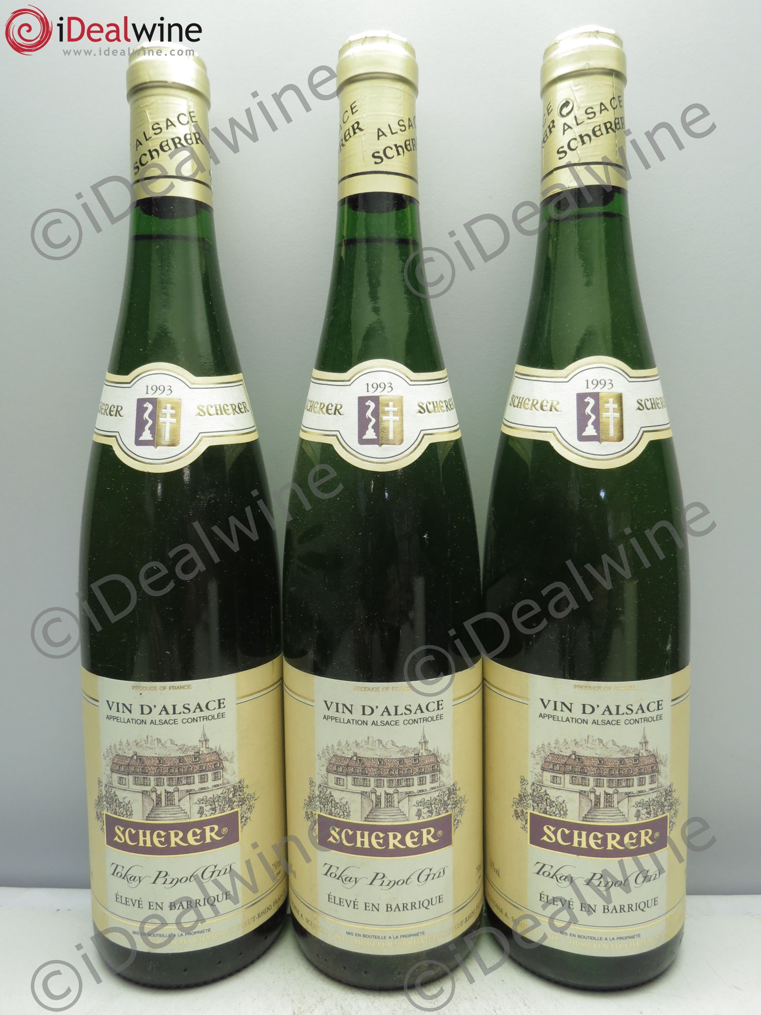 Pinot Gris Scherer Husseren 1993 - Posten von 3 Flaschen - 0