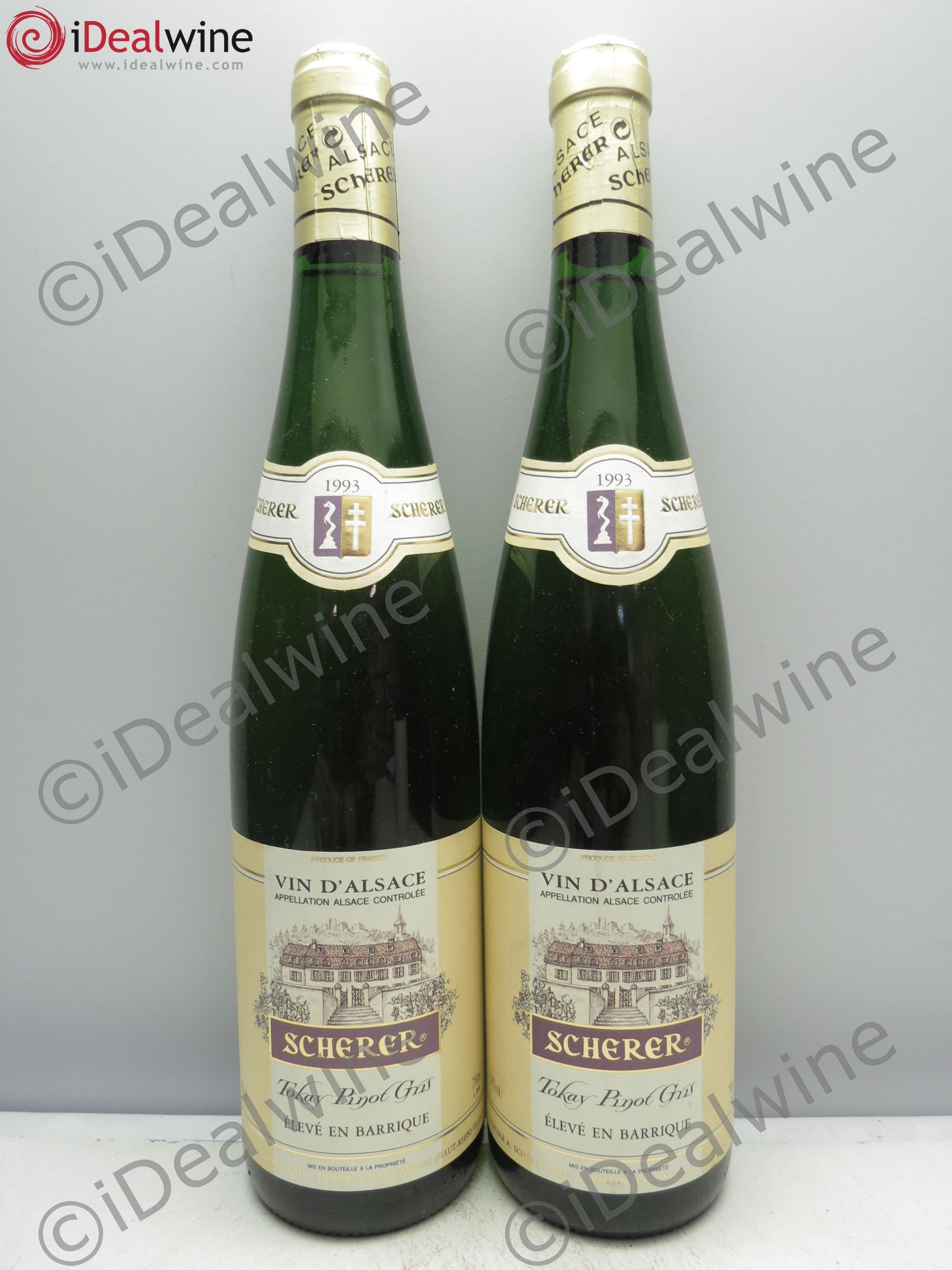 Pinot Gris Scherer Husseren (sans prix de réserve / no reserve) 1993 - Posten von 2 Flaschen - 0