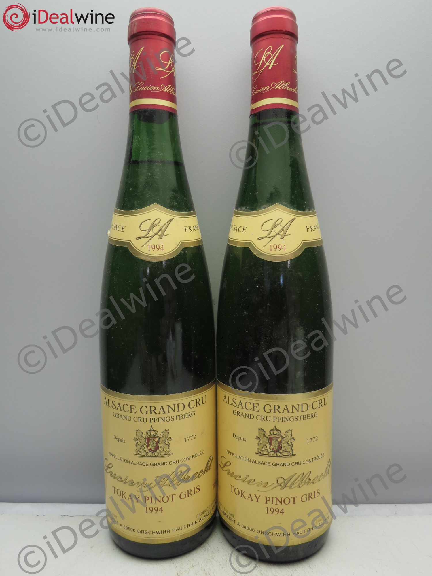 Pinot Gris (Tokay) Grand Cru Pfingstberg Lucien Albrecht (sans prix de réserve/no reserve) 1994 - Posten von 2 Flaschen - 0
