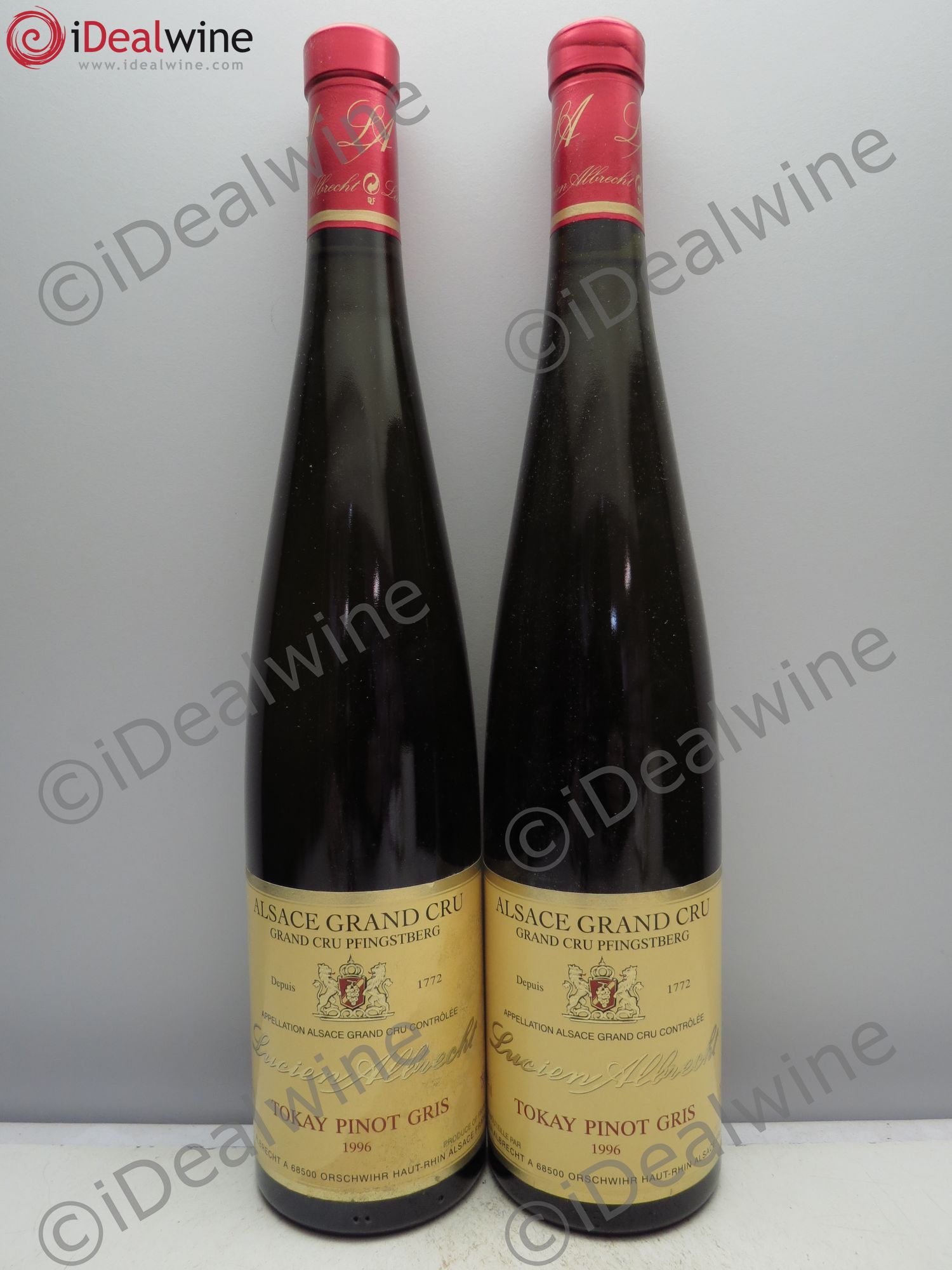 Pinot Gris (Tokay) Grand Cru Pfingstberg Lucien Albrecht (sans prix de réserve / no reserve) 1996 - Posten von 2 Flaschen - 0