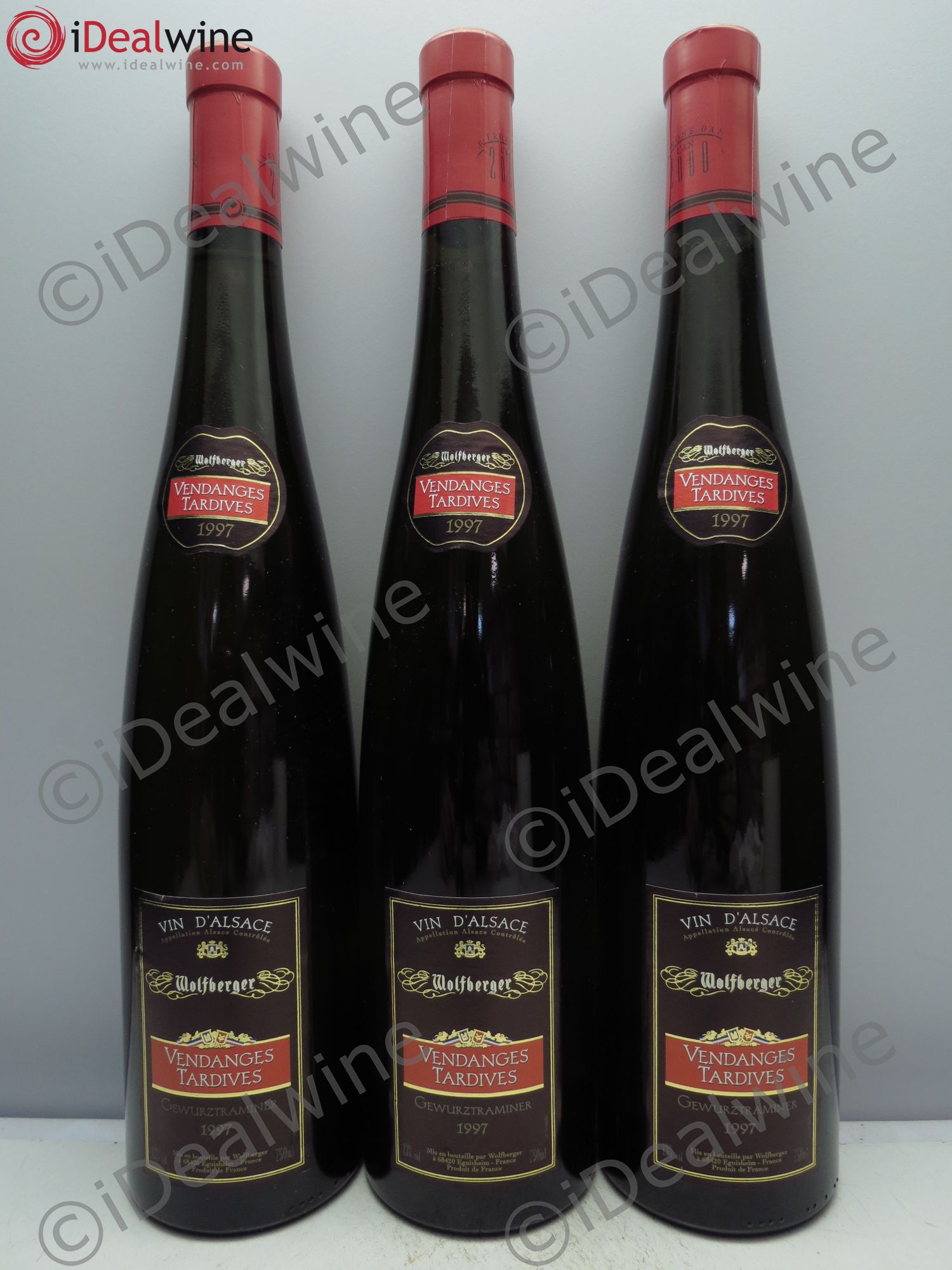 Gewurztraminer Vendanges Tardives Wolfberger 1997 - Lotto di 3 bottiglie - 0